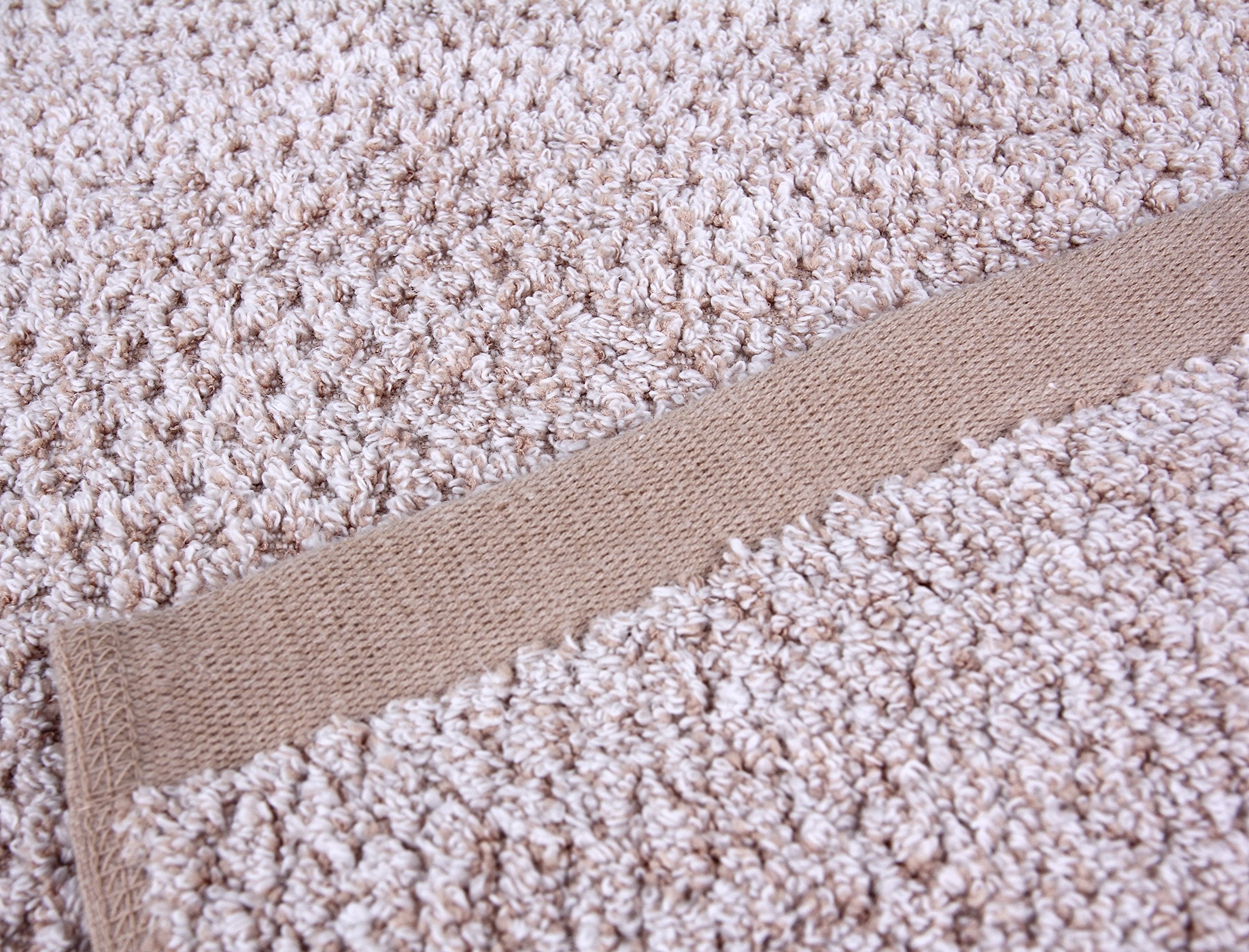 Everplush Diamond Jacquard Washcloth Set of 6  13'' x 13''  Brown