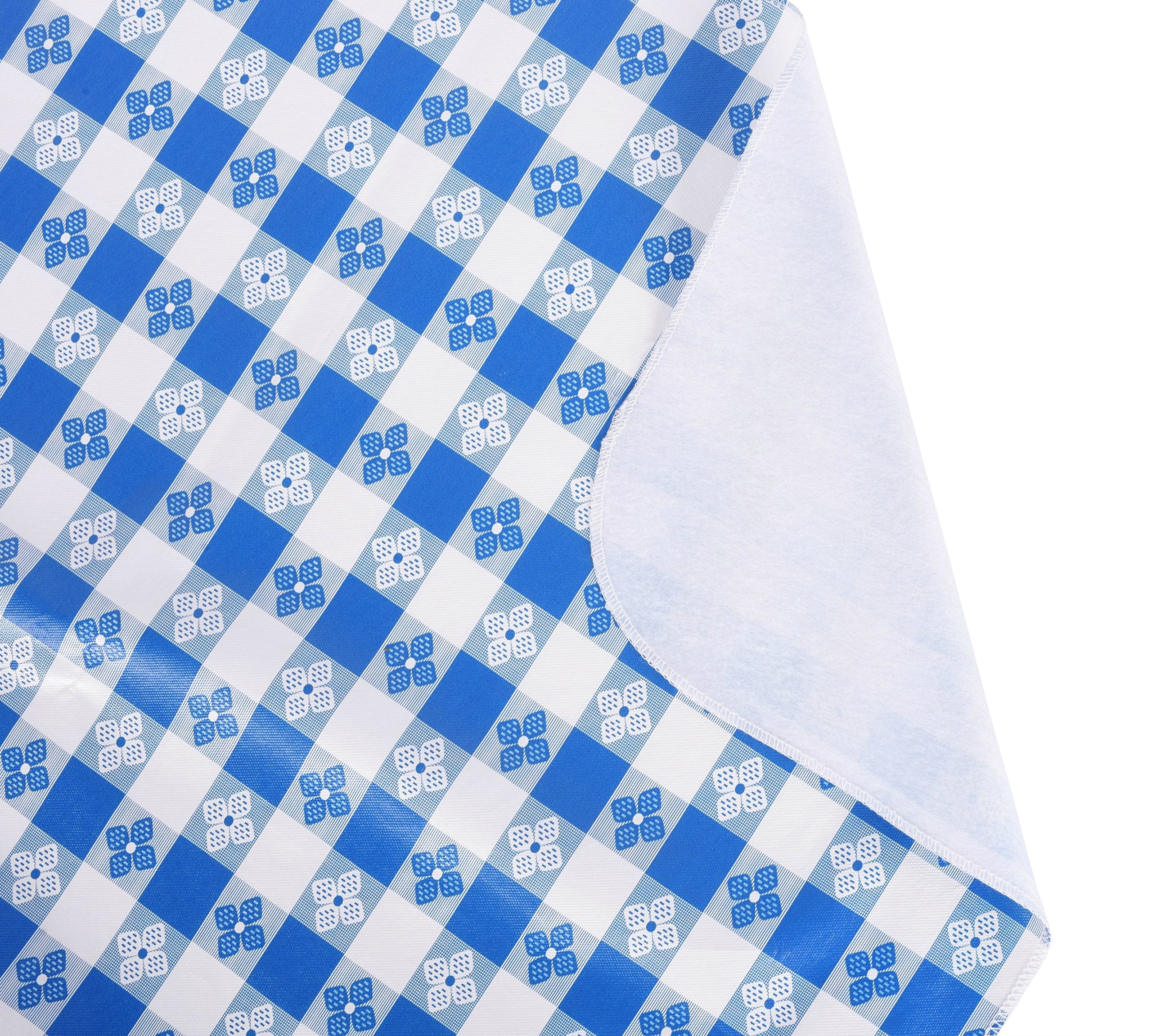 Yourtablecloth Checkered Vinyl Tablecloth With Flannel Backing For Restaurants, Picnics, Bistros, Indoor And Outdoor Dining (Bla