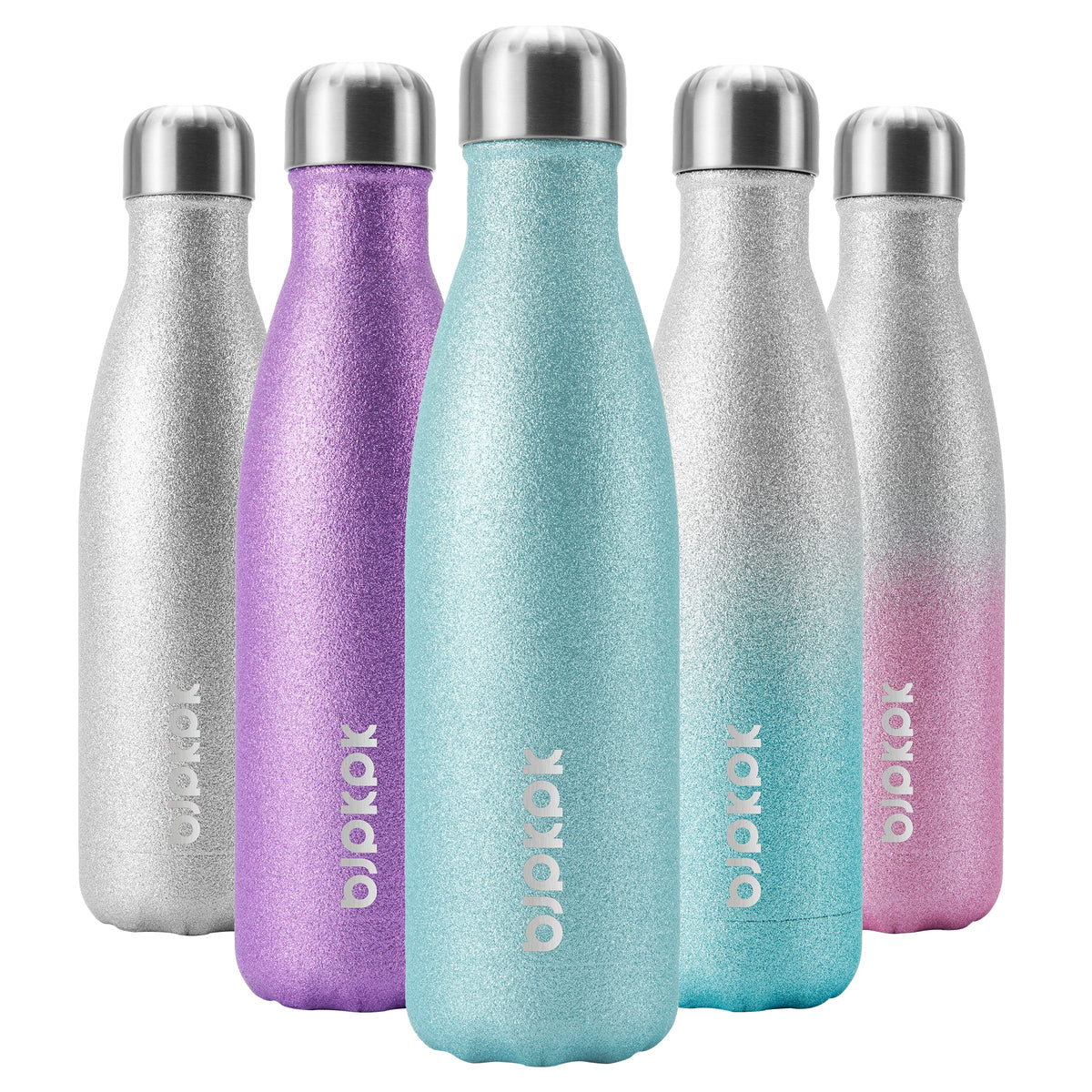 Bjpkpk Insulated Water Bottles -17Oz/500Ml -Stainless Steel Water Bottles,Sports Water Bottles Keep Cold For 24 Hours And Hot Fo