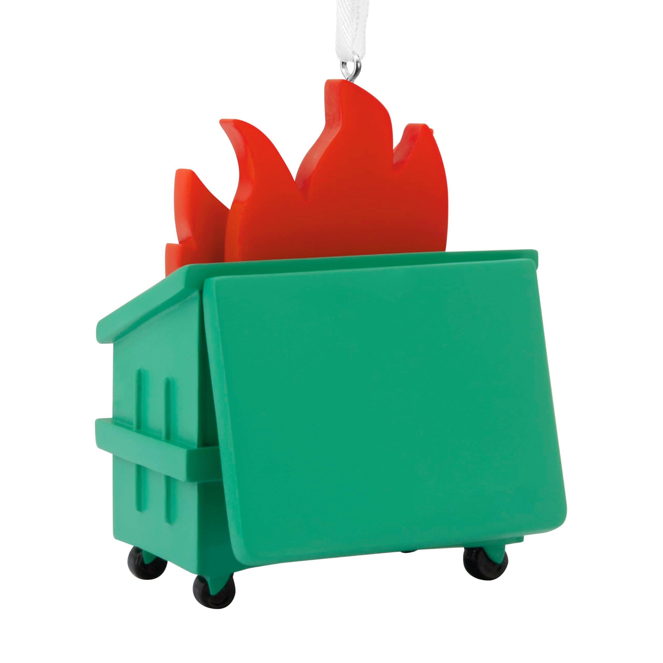 Hallmark Dumpster Fire Christmas Ornament - Resin, 2024 Model, Festive Holiday Decor