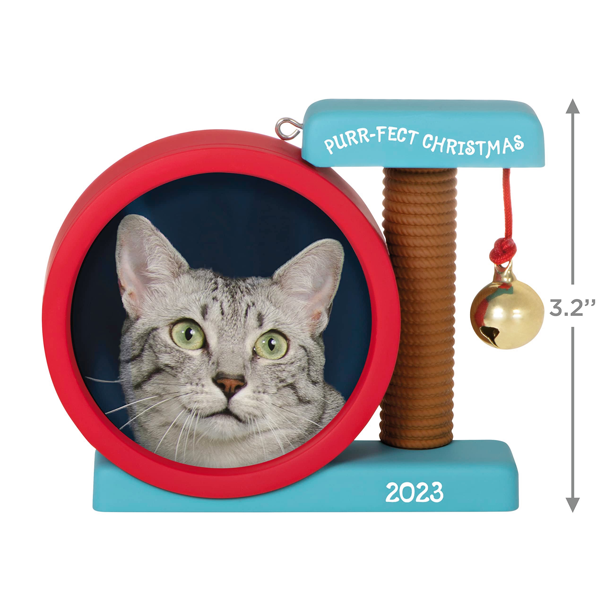 Hallmark Keepsake Christmas Ornament 2023, Purr-fect Christmas Photo Frame, Cat Picture Gifts