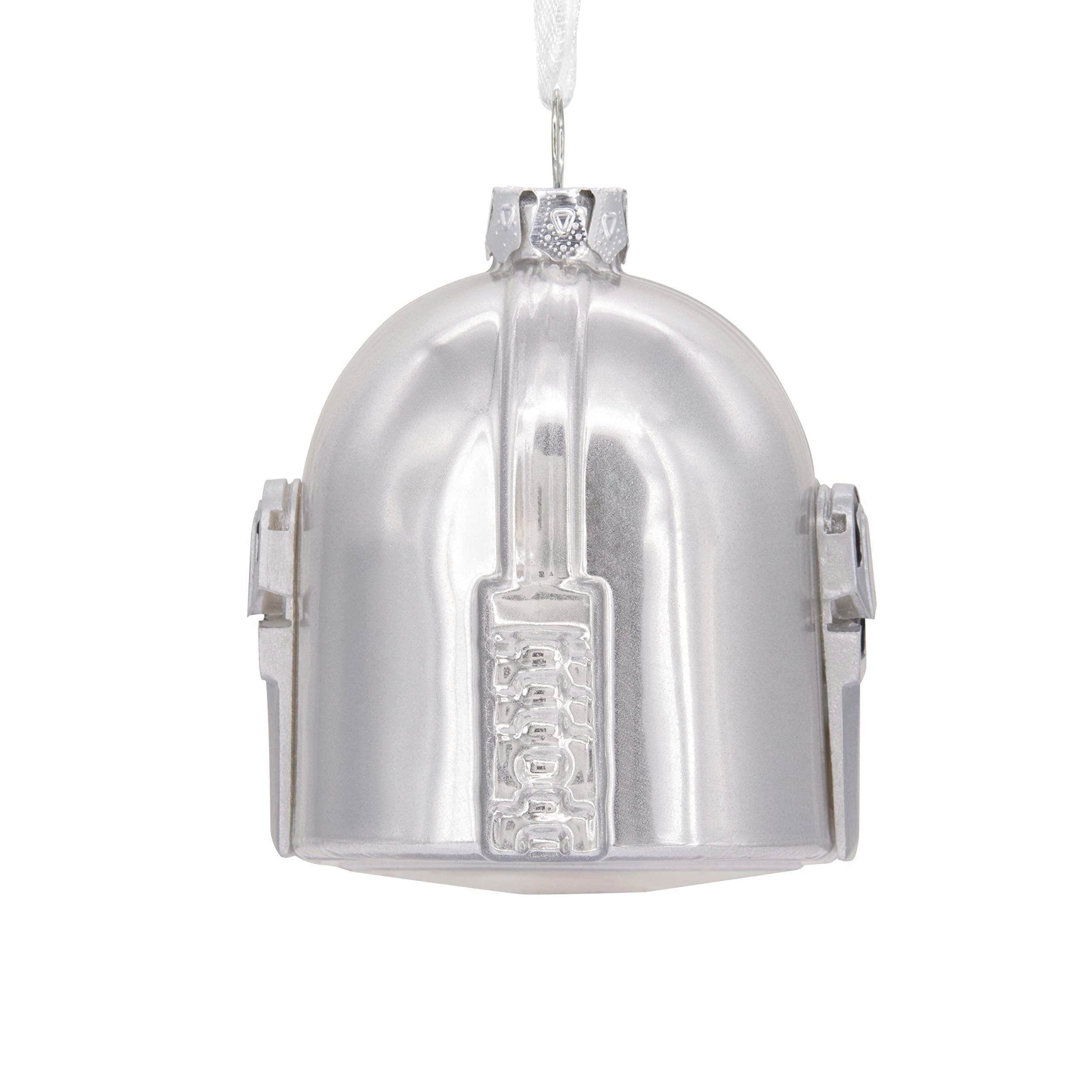 Hallmark Star Wars Mandalorian Helmet Christmas Ornament, Blown Glass, Model 0003HCM2362