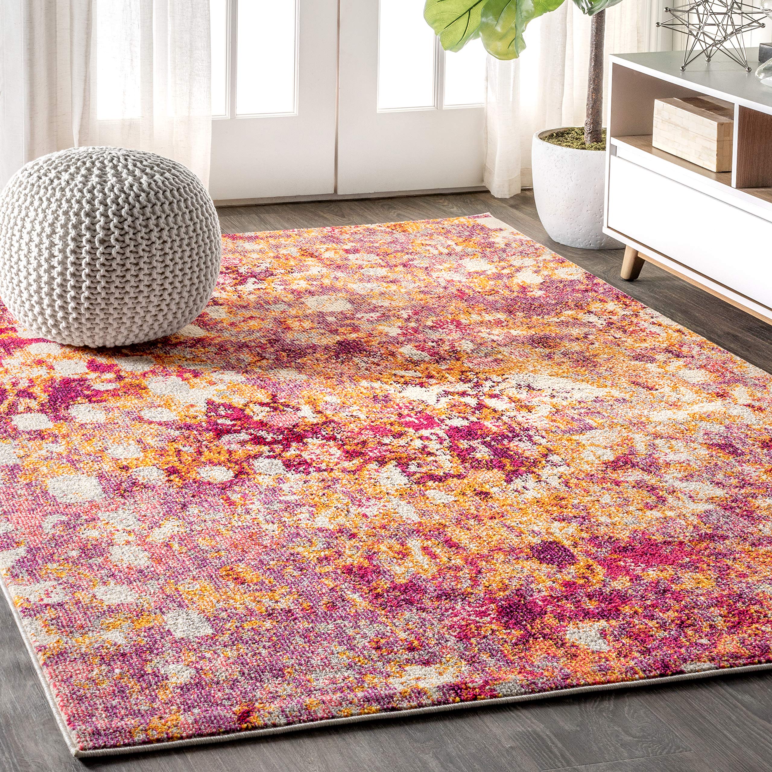 JONATHAN Y CTP108C-4 Contemporary POP Modern Abstract Indoor Area-Rug Bohemian Easy-Cleaning High Traffic Bedroom Kitchen Living