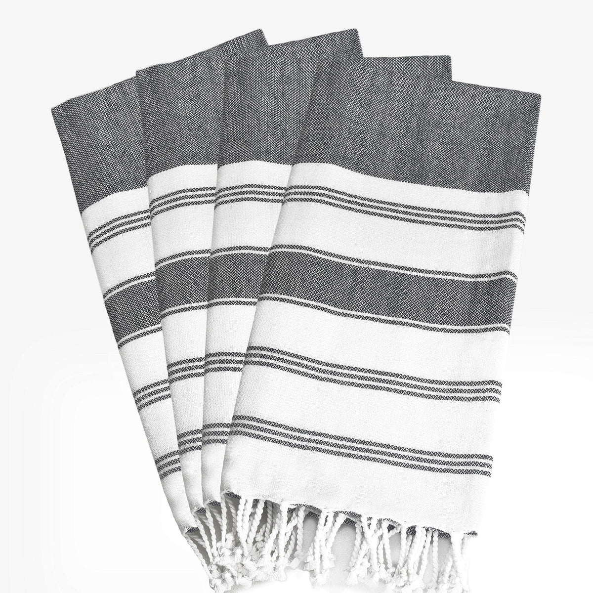 Glamburg Peshtemal Turkish Towel 100 Cotton Beach Towels Oversized 36X71 Set Of 4, Cotton Beach Towels For Adults, Soft Durable