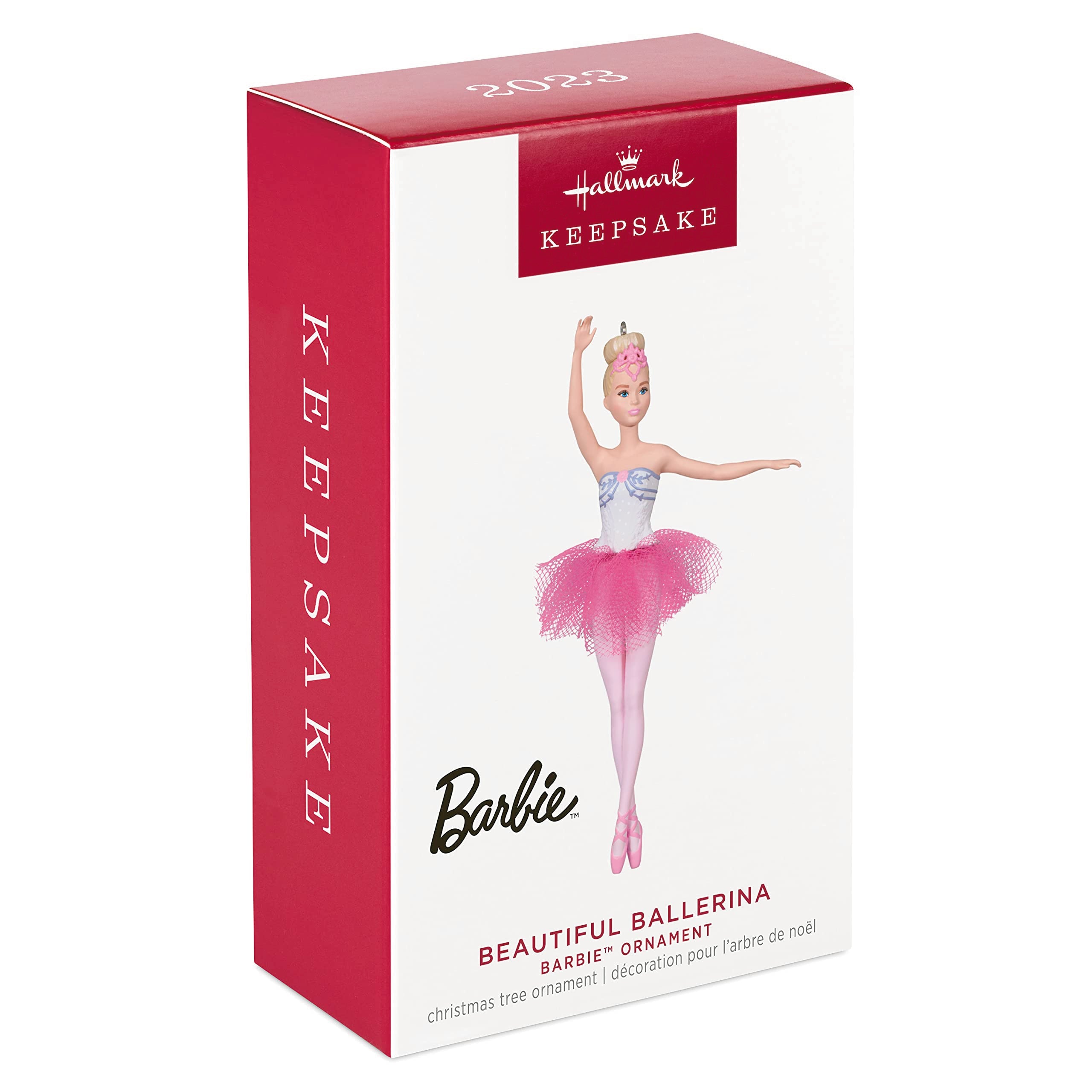 Hallmark Keepsake Christmas Ornament 2023, Barbie Beautiful Ballerina Ornament, Gift for Kids, Girls
