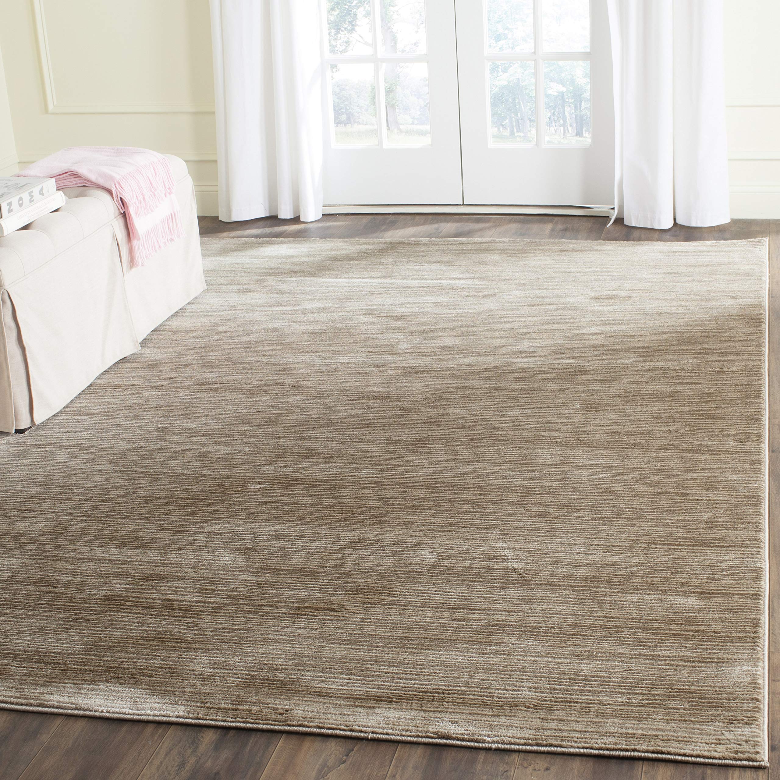 SAFAVIEH Vision Collection 11 Square Light Brown VSN606C Modern Ombre Tonal Chic Non-Shedding Living Room Bedroom Dining Home O