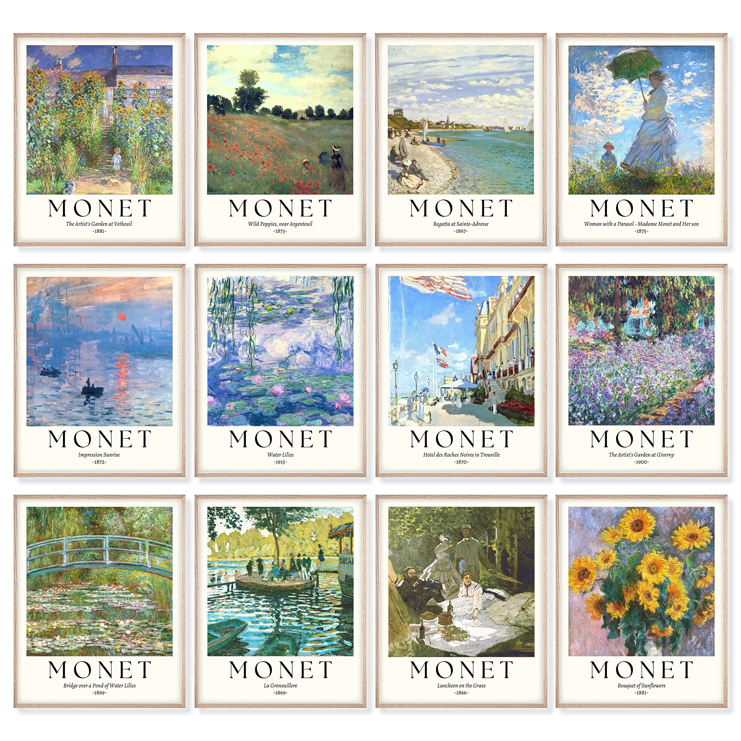 97 Decor Monet Poster - Monet Prints For Wall Decor, Monet Wall Art, Monet Water Lilies Artwork, Claude Famous Art Prints, Claud