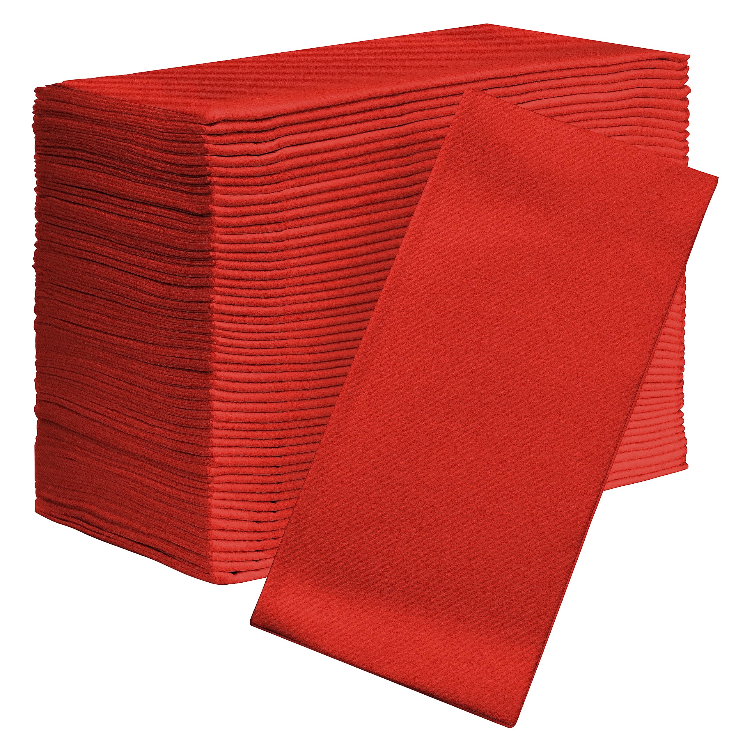 Ah American Homestead Red Napkins - Disposable Paper Napkins - Linen-Like Dinner Napkins/Wedding Table Napkins - Party Essential