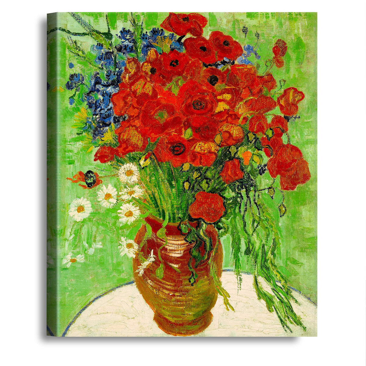 A&T Artwork Red Poppies And Daisies By Vincent Van Gogh. The World Classic Art Reproductions, Giclee Canvas Prints Wall Art For
