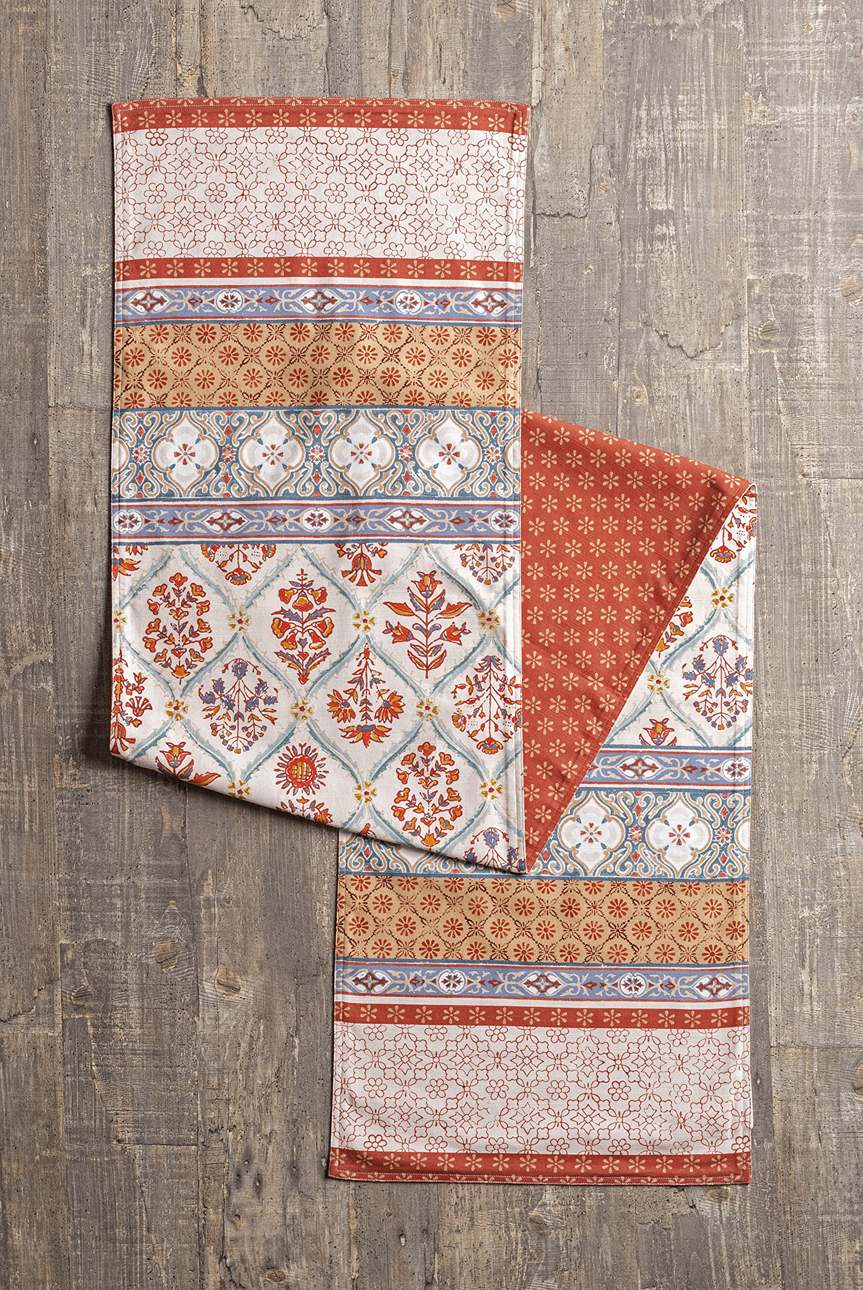 Maison D' Hermine Tablerunners 100% Cotton Decorative Tablerunner Table Cover, Holiday, Dinner, Wedding & Dining, Romane (Double