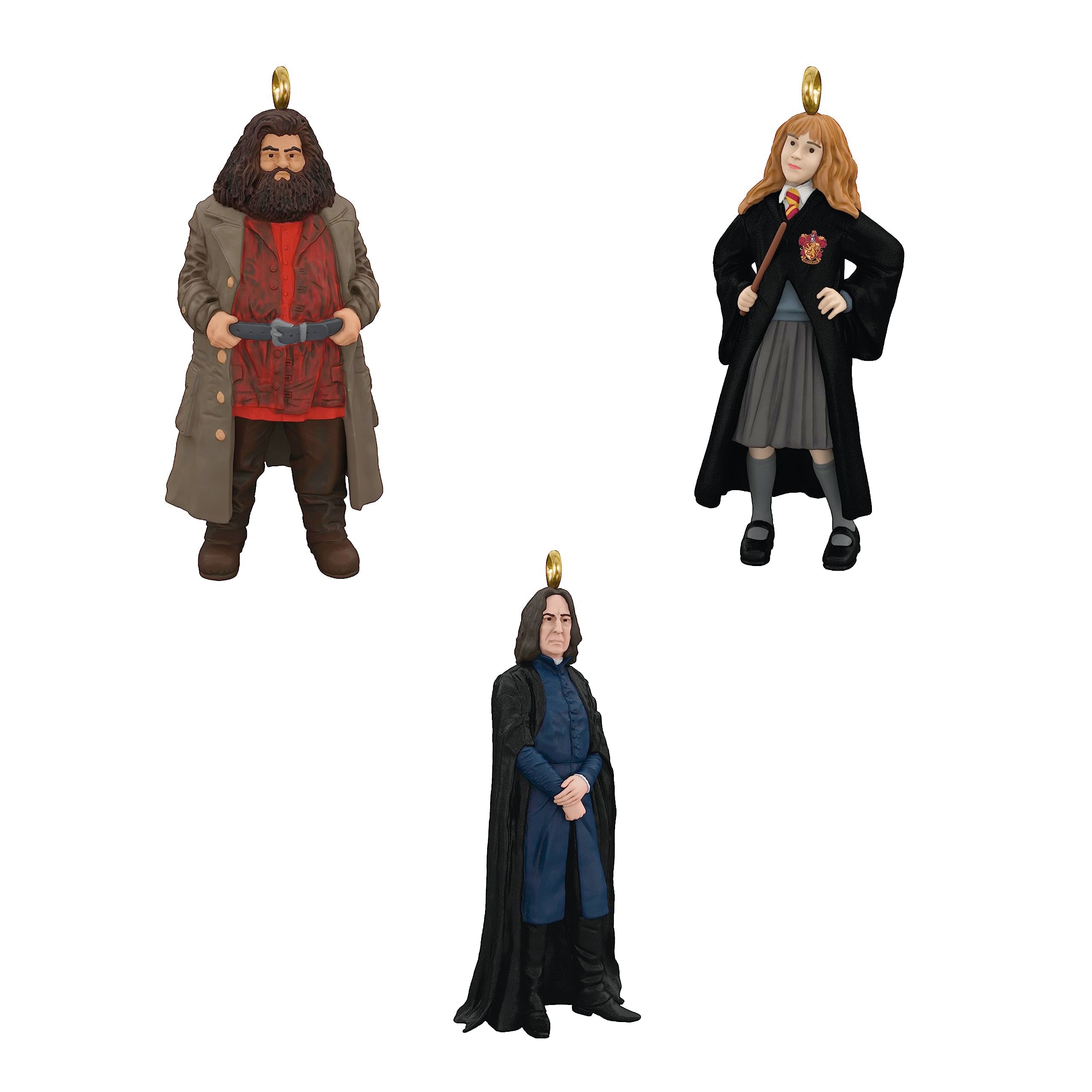 Hallmark Keepsake Miniature Christmas Ornaments 2023, Harry Potter Hermione, Hagrid and Snape Metal, Mini Set of 3, Gifts for Ha