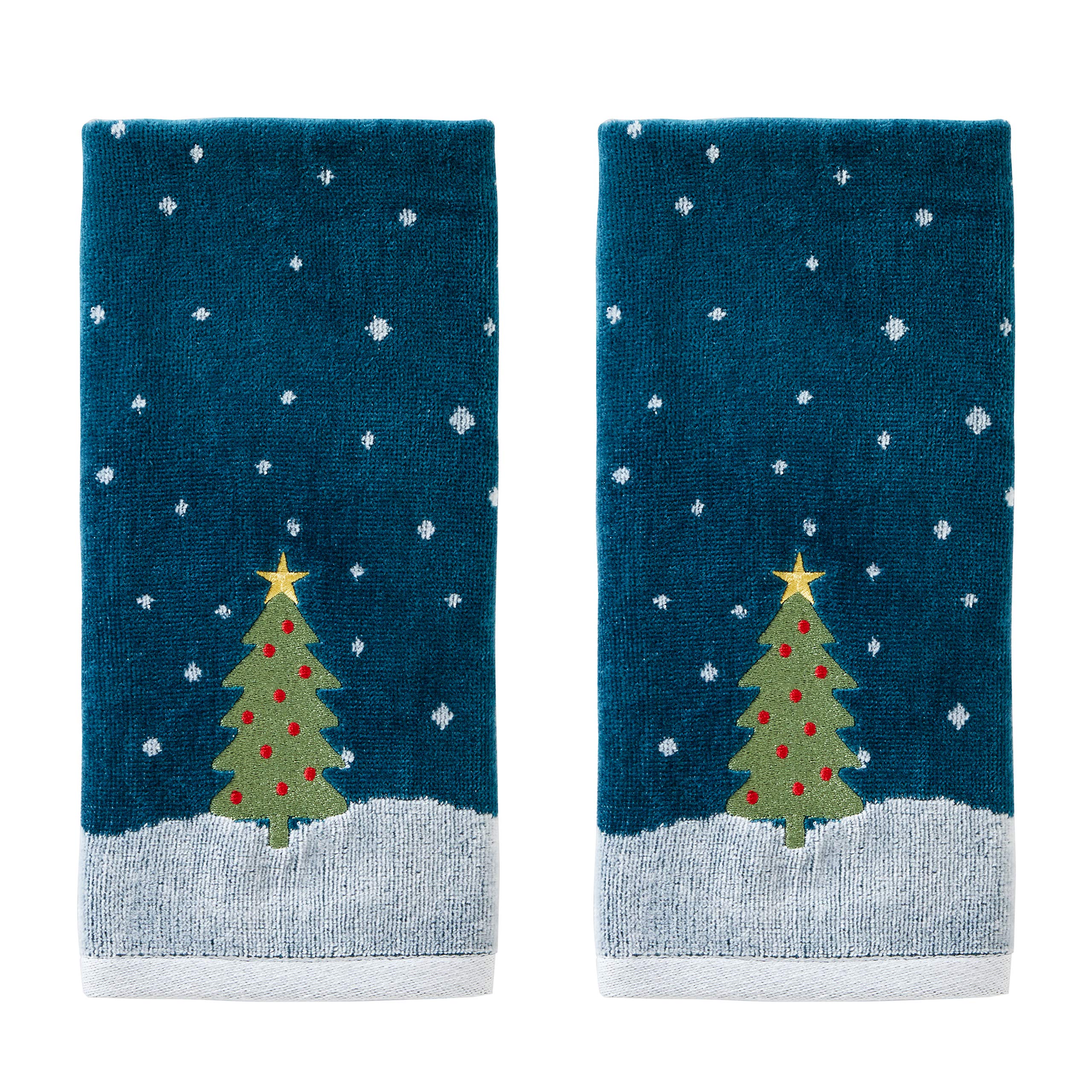 Skl Home Simple Tree Hand Towel Set, Teal