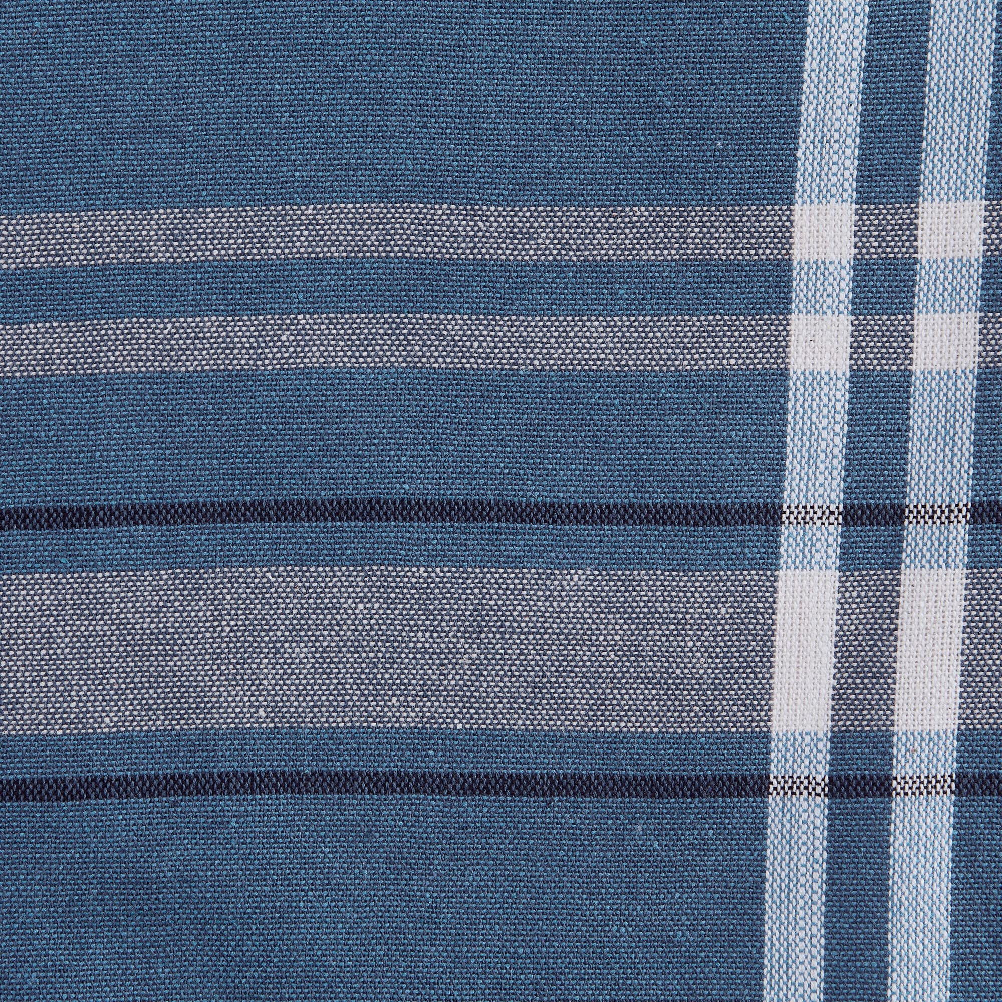 DII Blue Chambray French Stripe Table Runner