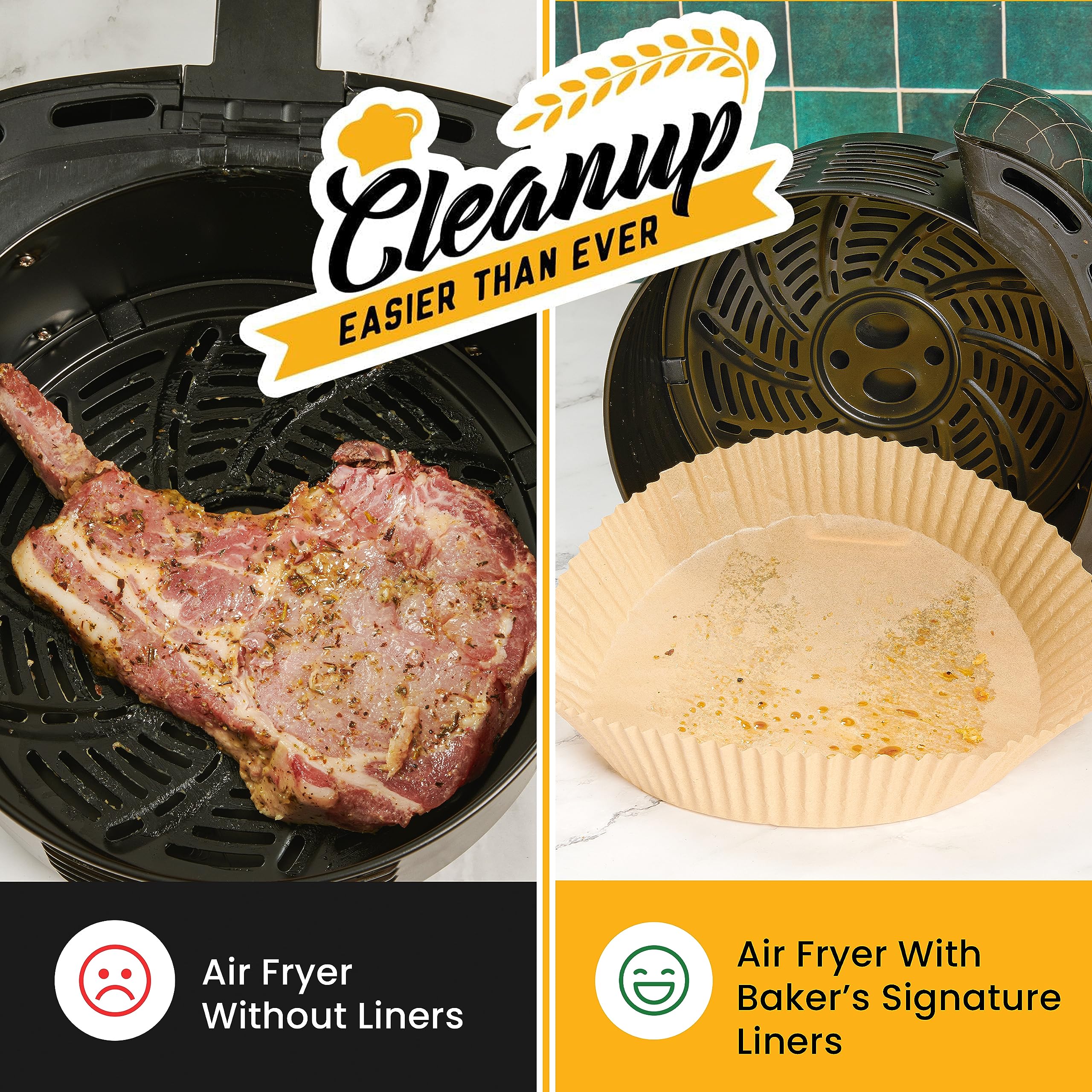 Air Fryer Liners For Ninja, 120 Pcs Round Disposable Airfryer Paper Liners - Non-Stick And Oil Proof For Easy Cleanup, Great For