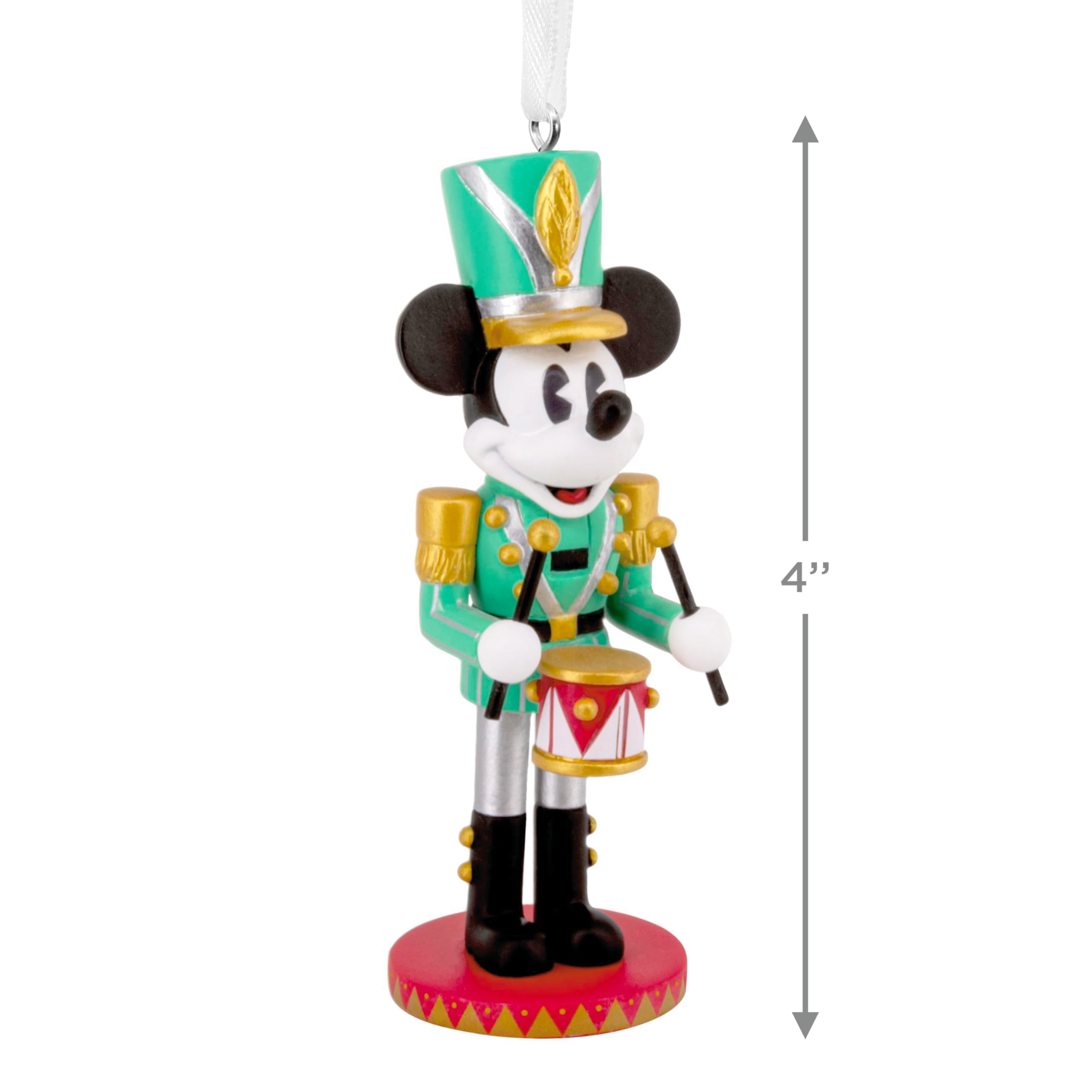 Hallmark Disney Mickey Mouse Nutcracker Ornament, Resin, 3HCM4687, Nutcracker Mickey, Perfect Gift for Disney Fans