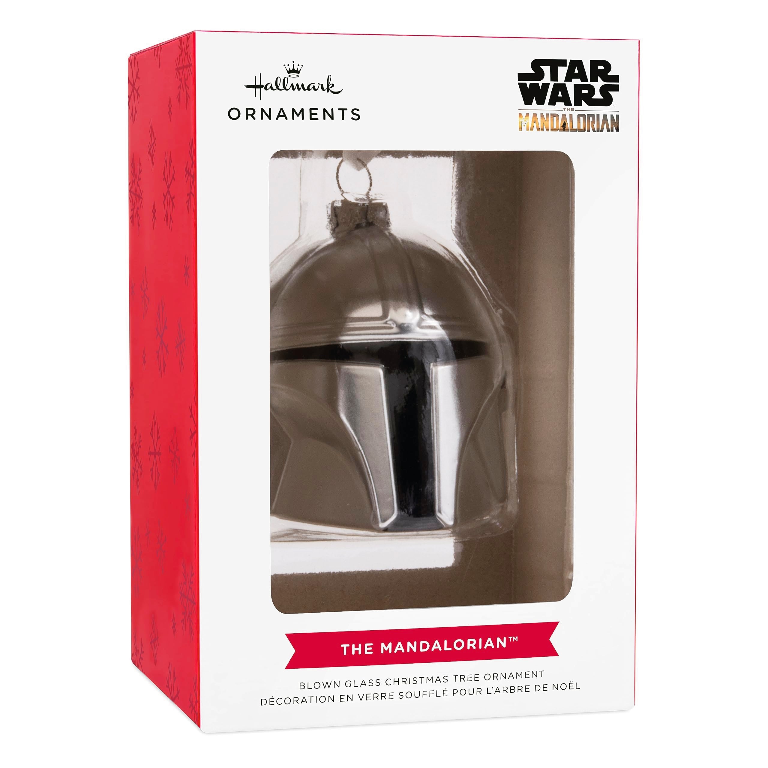 Hallmark Star Wars Mandalorian Helmet Christmas Ornament, Blown Glass, Model 0003HCM2362