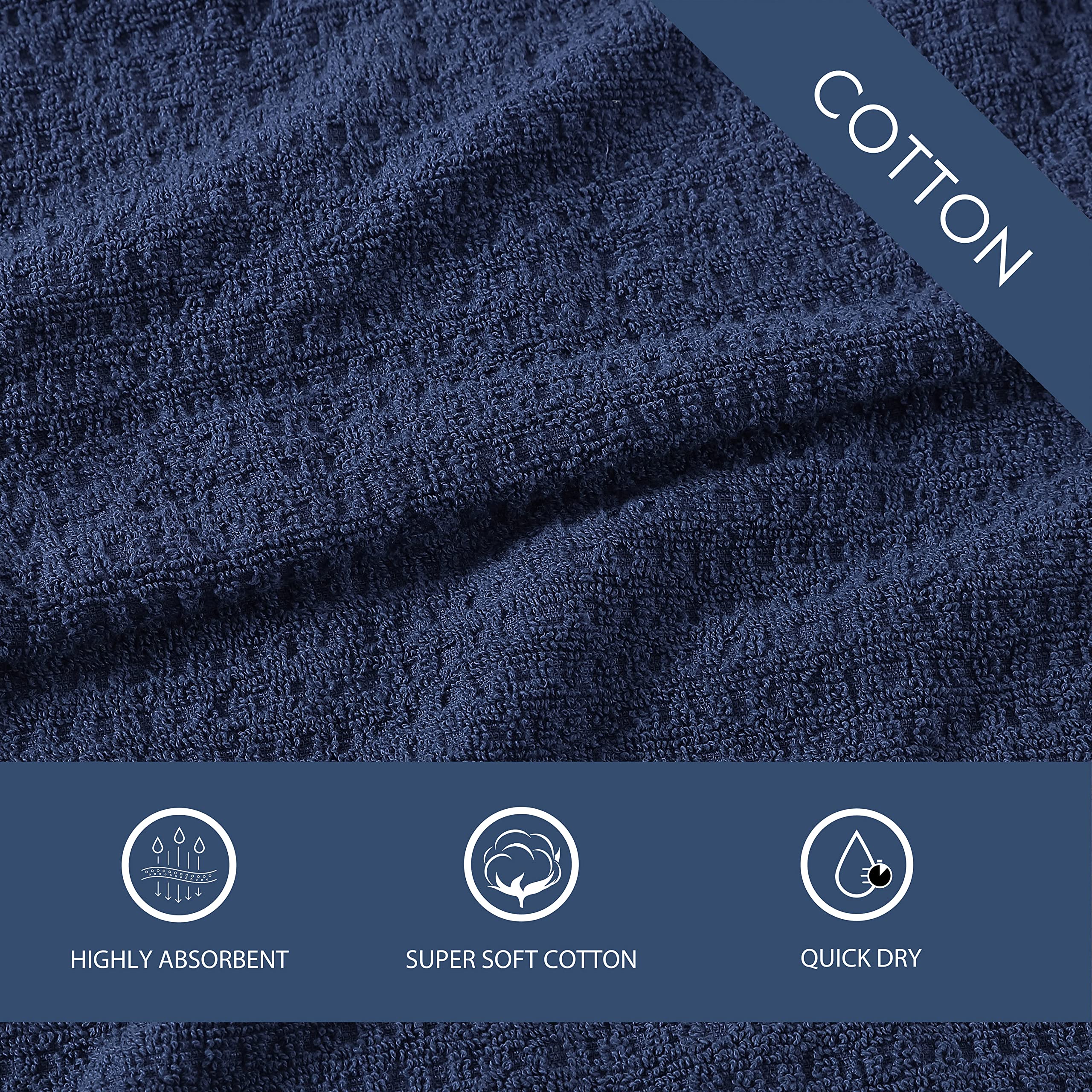 Tommy Bahama- Hand Towel Set, Highly Absorbent Cotton Bathroom Decor, Low Linting & Fade Resistant (Northern Pacific Dark Blue,