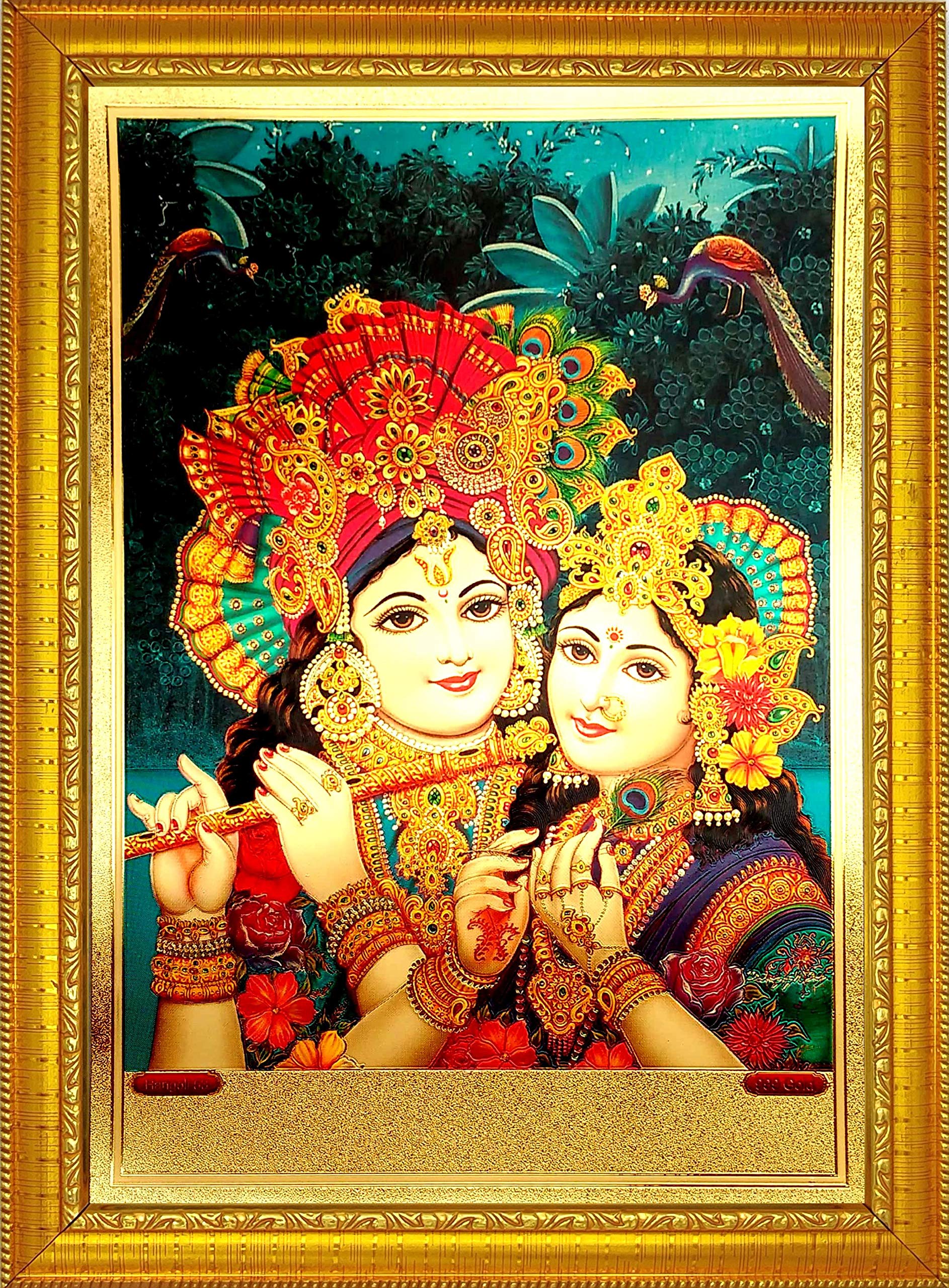 Ada Handicraft Hindu Lord Goddess God Photo For Pooja And Wall/Hindu Bhagwan Devi Devta Photo/God Poster (Pack Of Two)