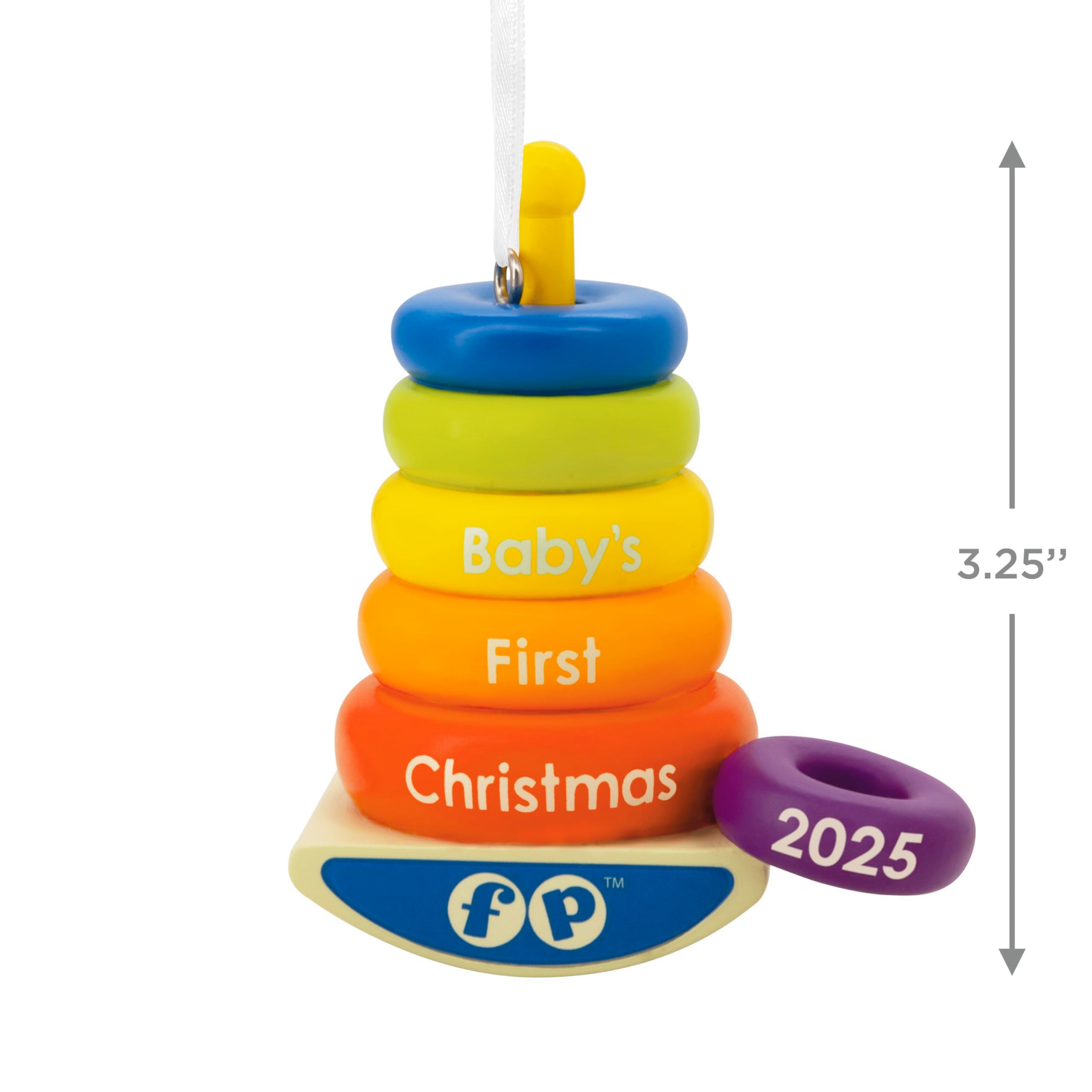 Hallmark Fisher-Price Rock-A-Stack Baby s 1st Christmas 2025 Christmas Ornament