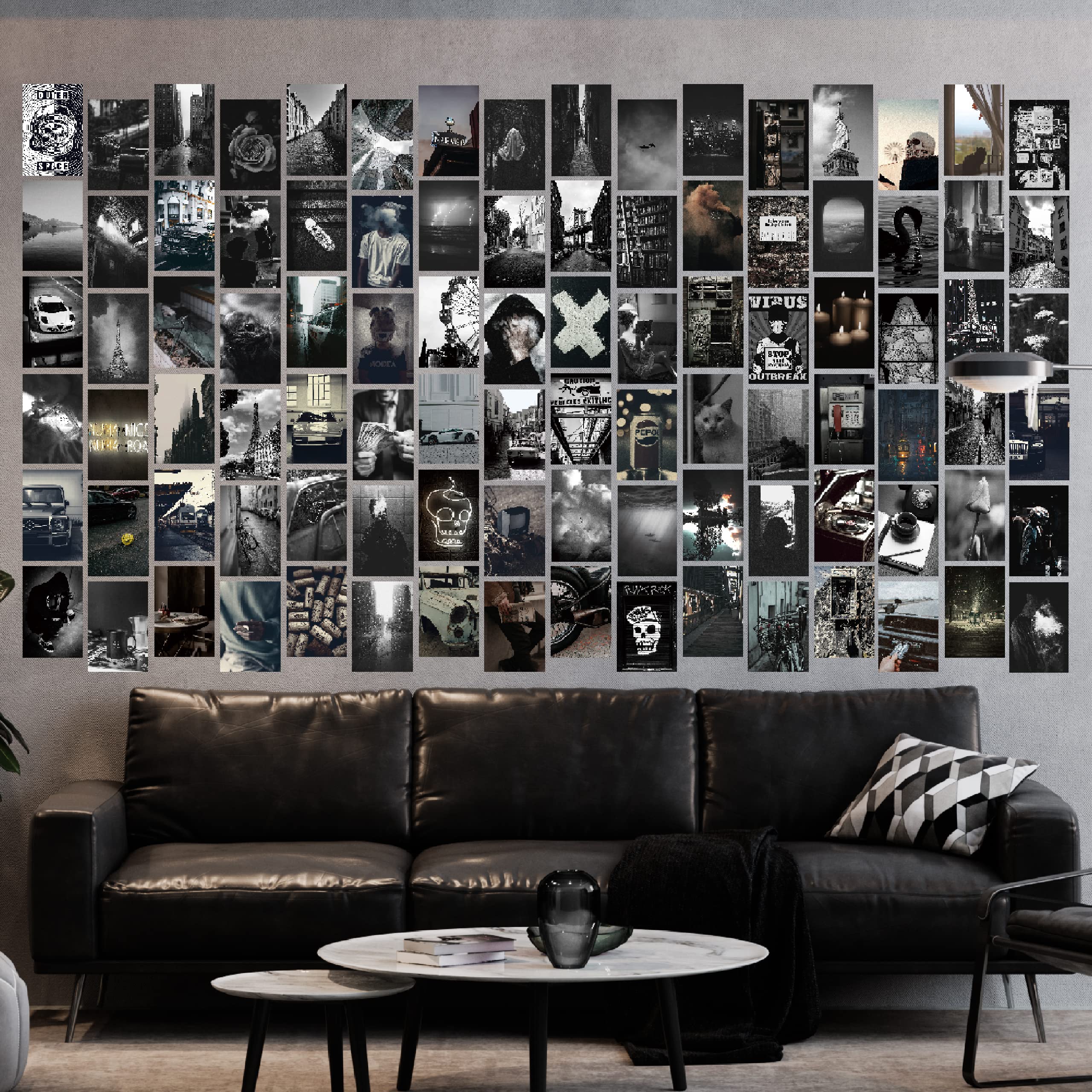Photo Collage Kit Gloomy For Wall, 100 Pictures Black And White Aesthetic Posters For Wall Decor | Dark Academia Retro Decor For