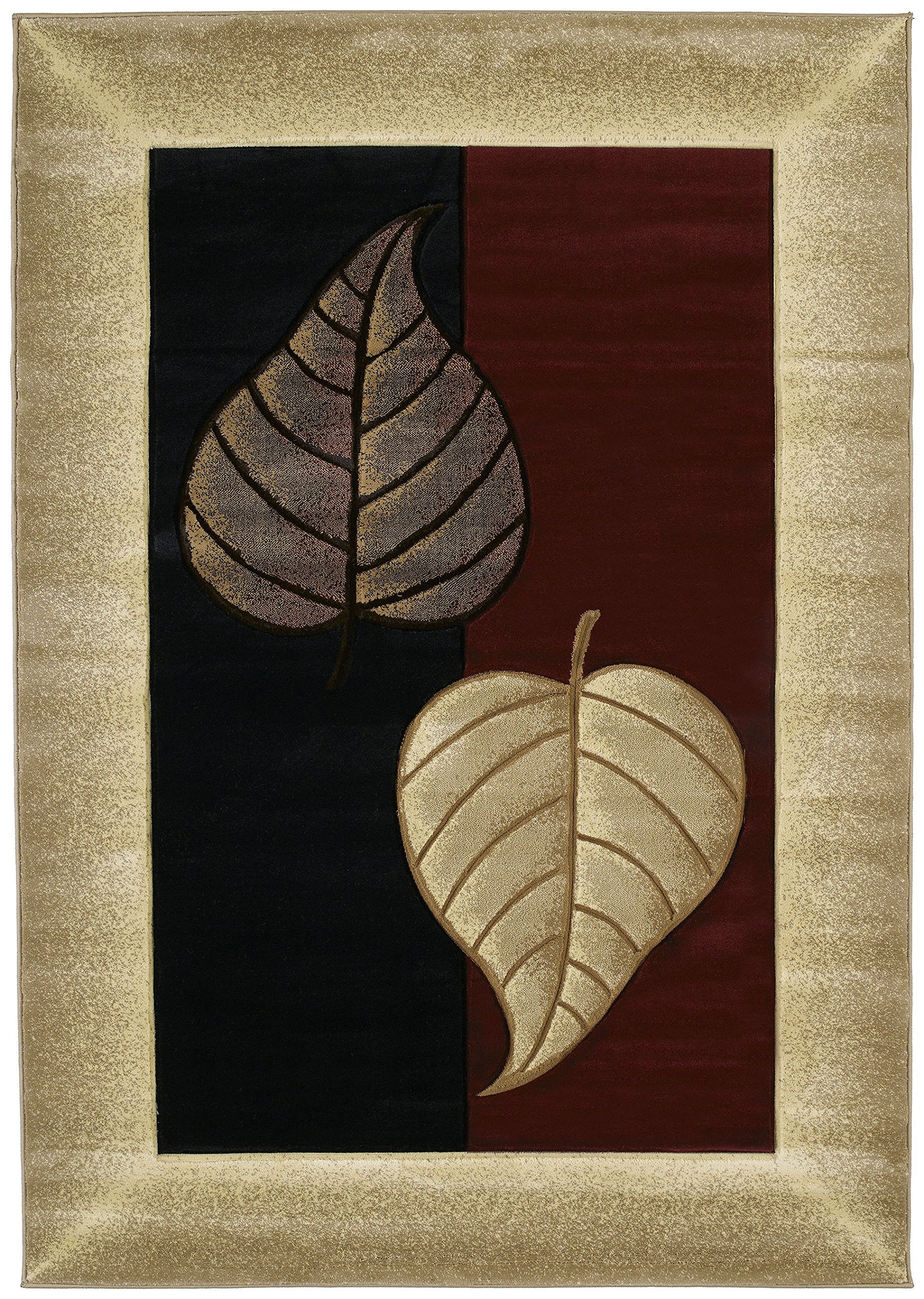 United Weavers Contours Basil Runner Rug, Burgundy, 27 x 74, Contemporary Indoor Rug with Jute Backing