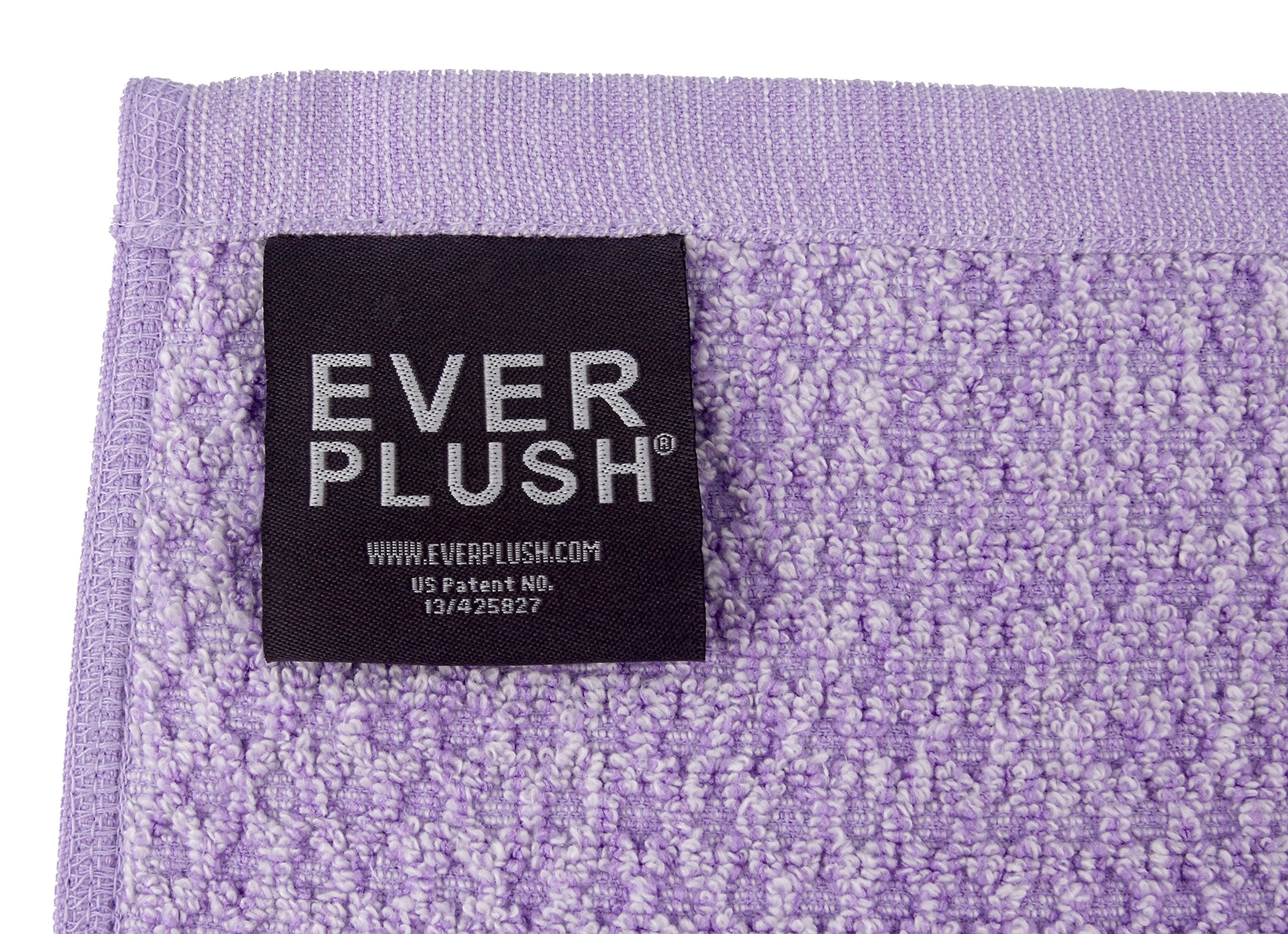 Everplush Diamond Jacquard 6 Pieces Bath Towel Set  Lavender