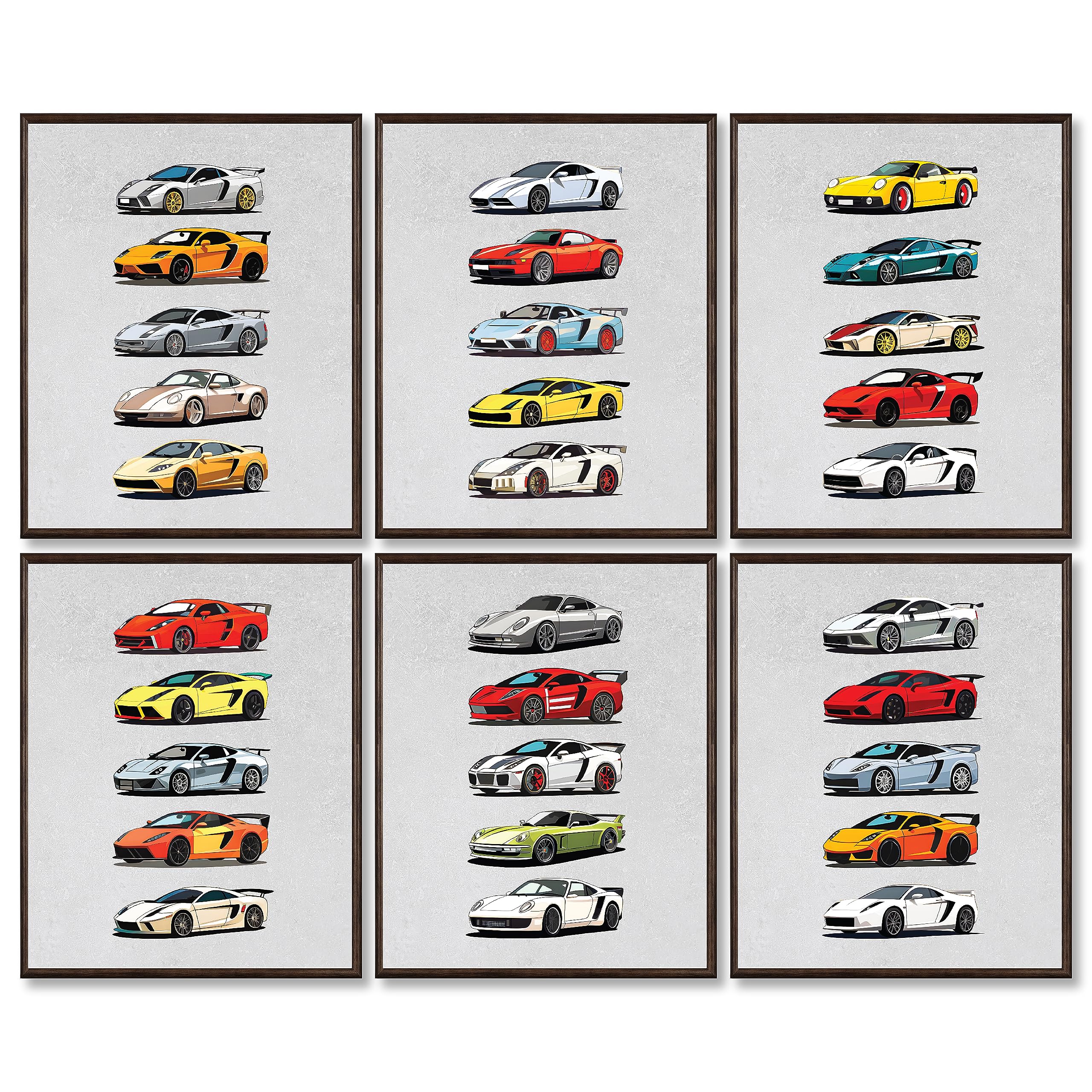 97 Decor Car Posters For Men - Car Wall Art, Car Pictures Wall Decor, Super Car Art For Teen Boys Room, Supercars Prints Collect