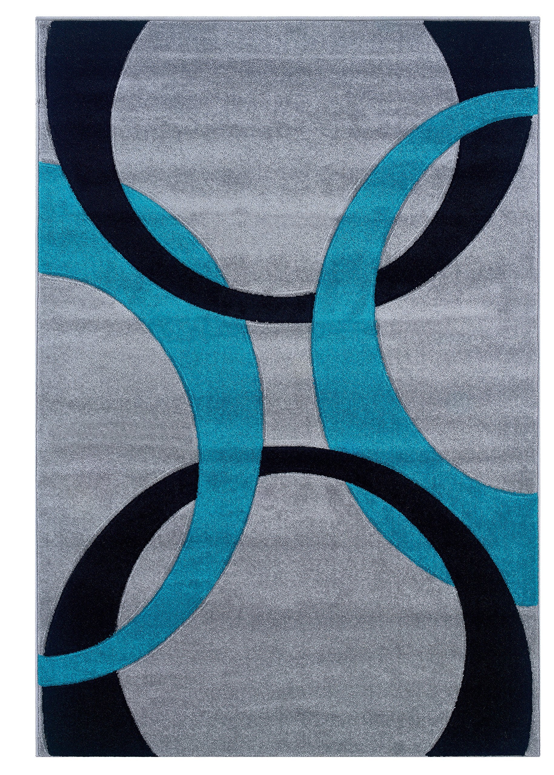 Corfu Spheres Grey & Turquoise 8x10.3, Rug