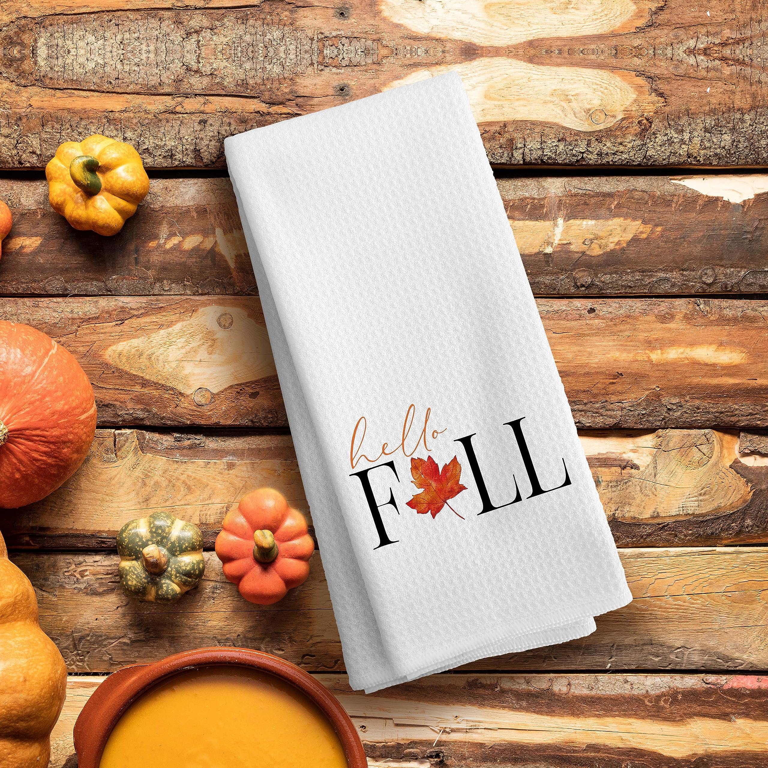 Voatok Fall Kitchen Towels, Autumn Fall Hand Towels Maple Leaves Thanksgiving Decorations, Fall Dish Towels Dish Cloths For Kitc