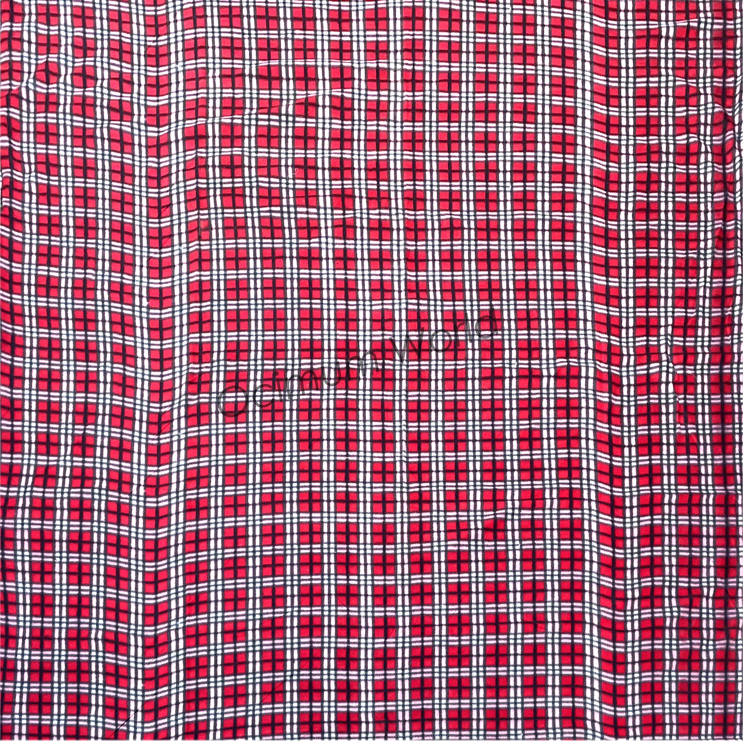 Morado Woolen Heavy Fleece Warm Checkered Double Bedsheet With Two Pillow Covers With Zipper For Winters (90100 Inches, Red)