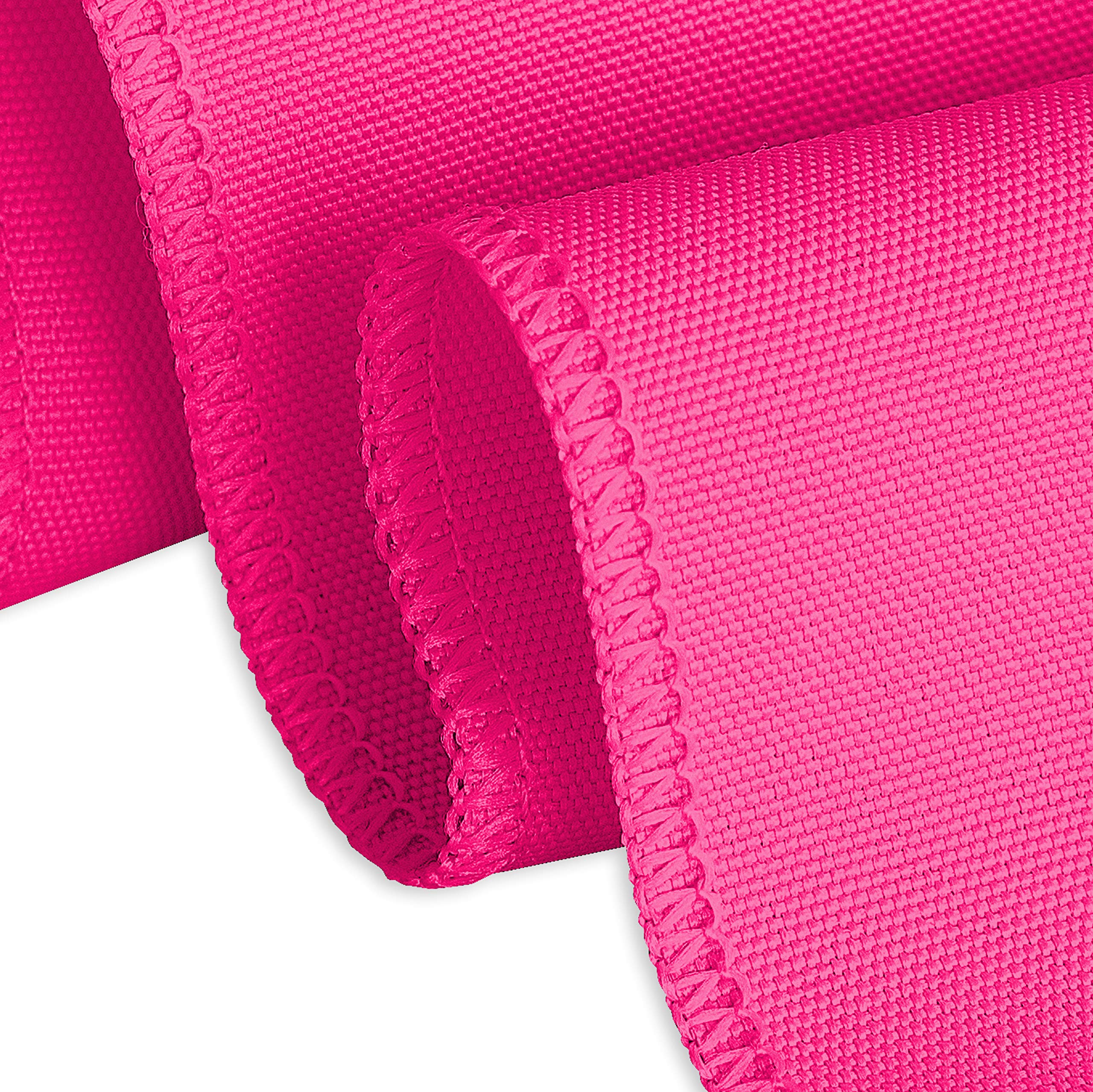 Linentablecloth 108-Inch Round Polyester Tablecloth Fuchsia