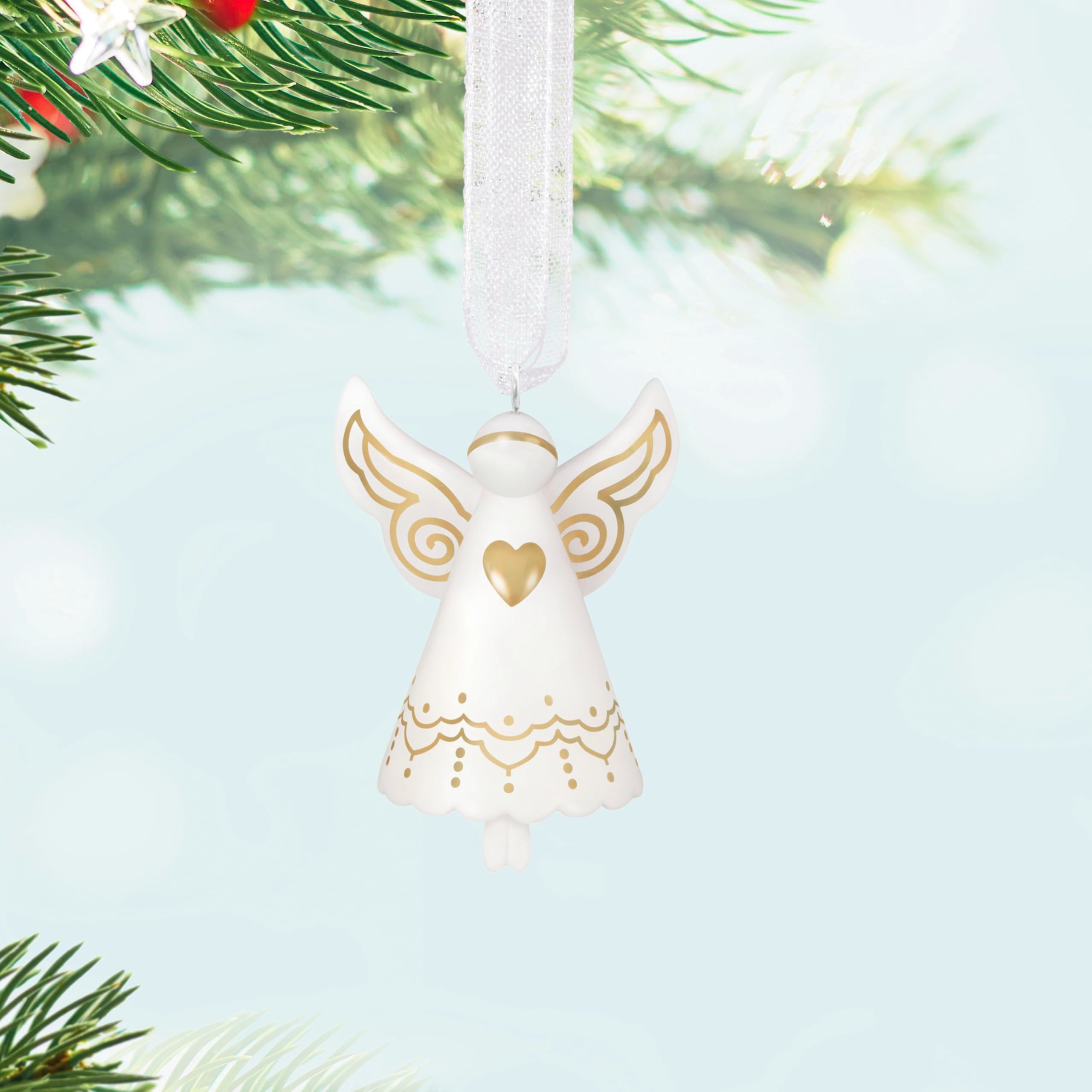Hallmark Keepsake 1.25 Mini Christmas Ornament 2025, Little Angel, Porcelain, Faith Gifts
