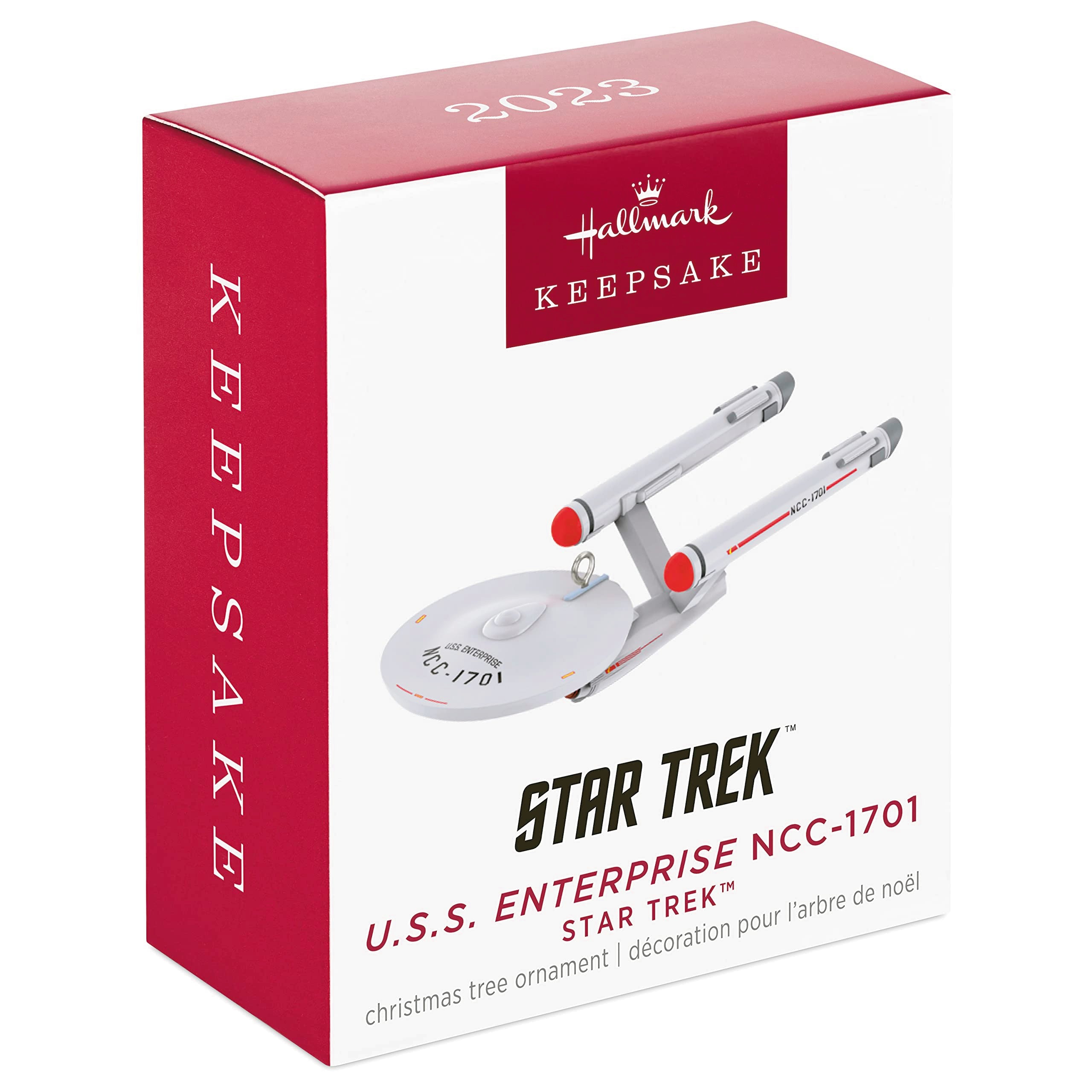 Hallmark Keepsake 0.035 Miniature Christmas Ornament 2023, Star Trek U.S.S. Enterprise NCC-1701 Mini, Gifts for Trekkies