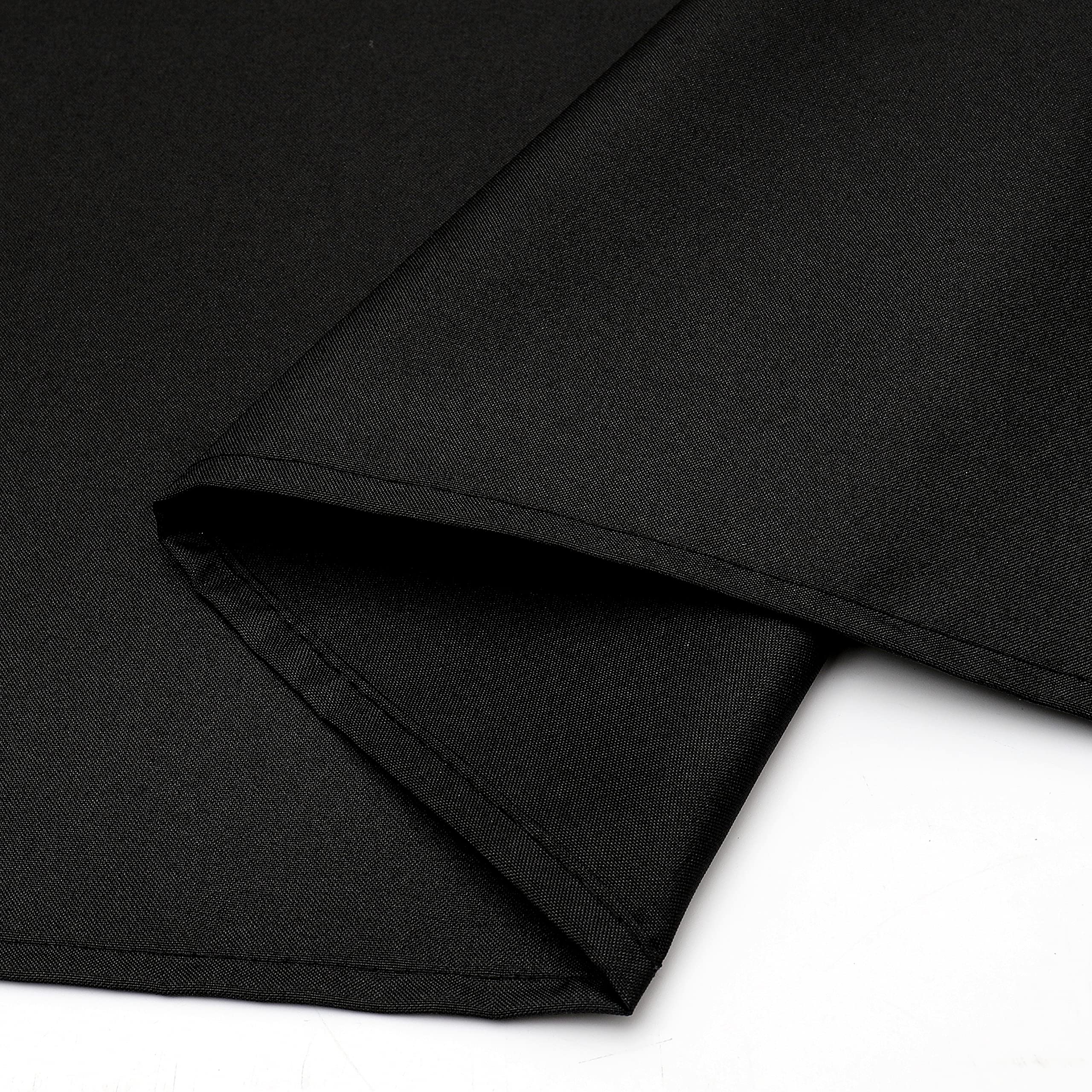 Wewoch Black Rectangle Tablecloth Wrinkle Resistant Washable Fabric Table Cloth For Dining,Kitchen, Parties Weddings And Outdoor