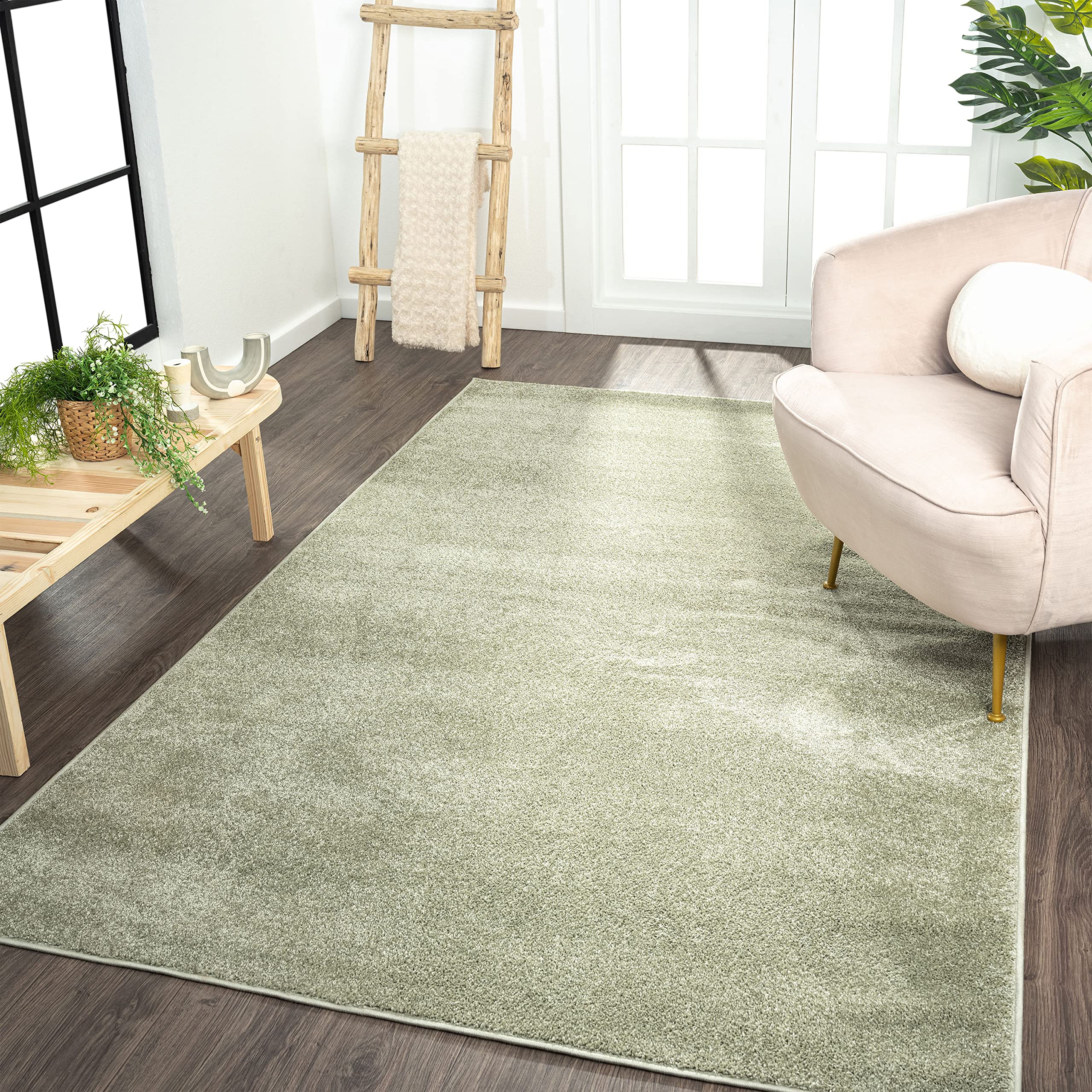 JONATHAN Y SEU100O-9 Haze Solid Low-Pile Indoor Area-Rug, Coastal, Bohemian, Minimalist Easy-Washing,Bedroom,Kitchen,Living Room