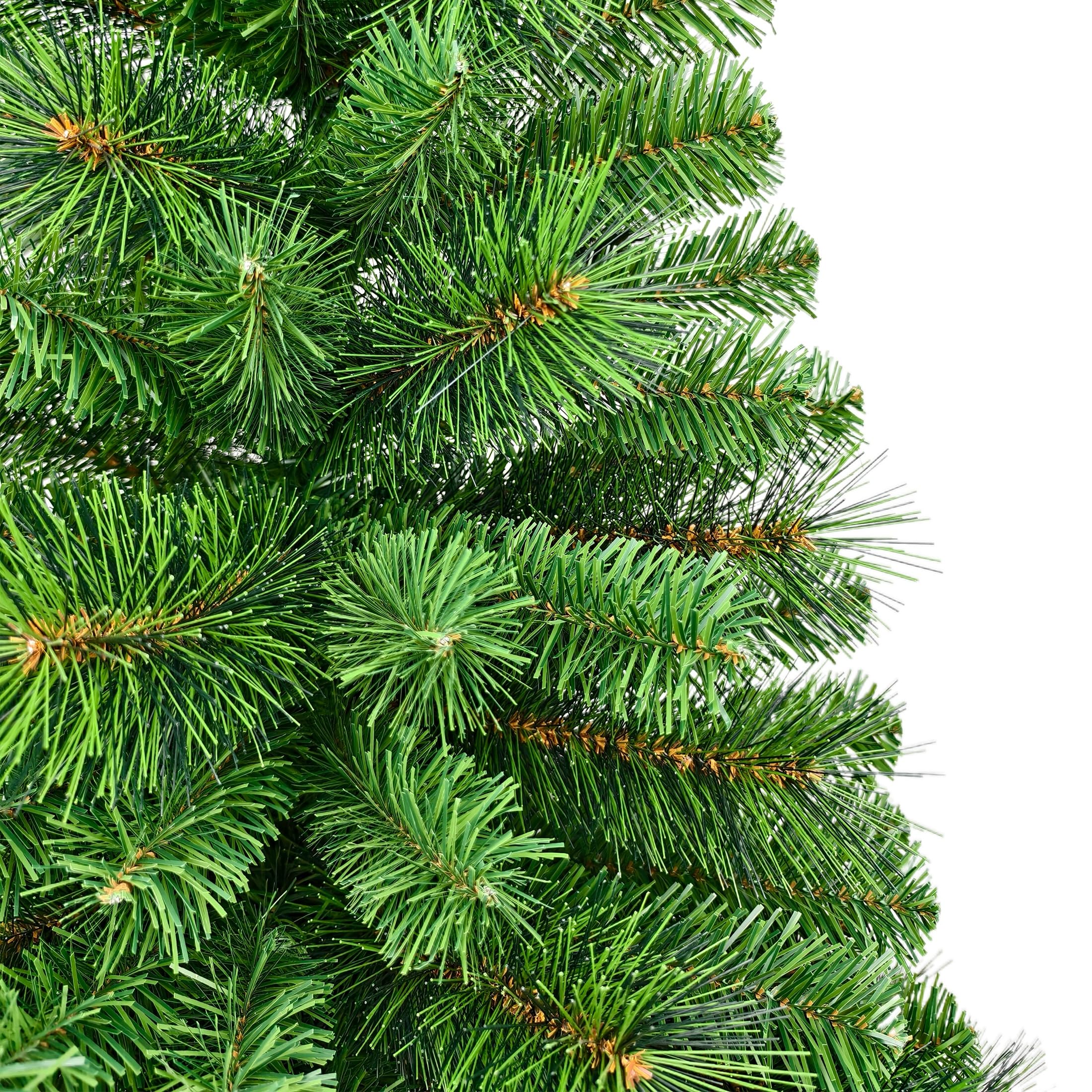 Assilyraft 4FT Unlit Artificial Christmas Tree with Hard Needle and PVC Branches, Full Shape, Plastic Stand, Indoor Holiday Deco