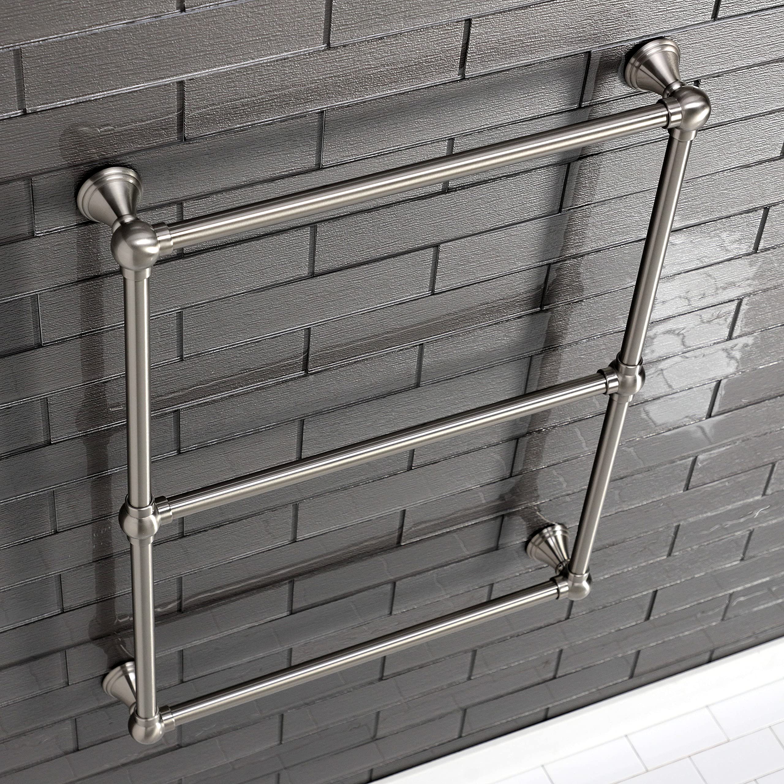 Kingston Brass Dtc322419Sn Maximilien Wall Mount -Towel Rack, Brushed Nickel