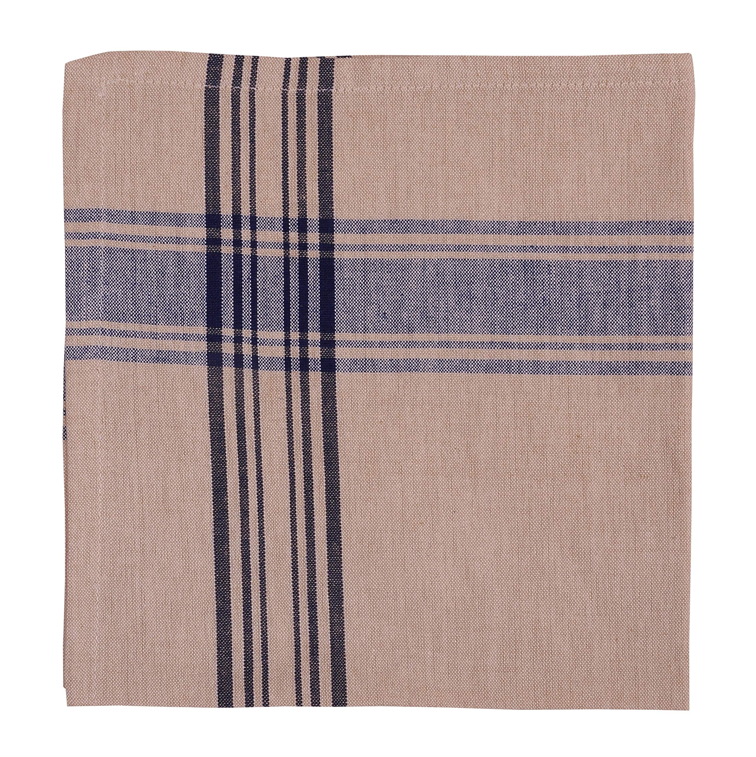 Yourtablecloth Cotton Cloth Dinner Table Napkins - Set Of 6 - Delicate French Nautical Design - Large 20   X20    Size Reusable