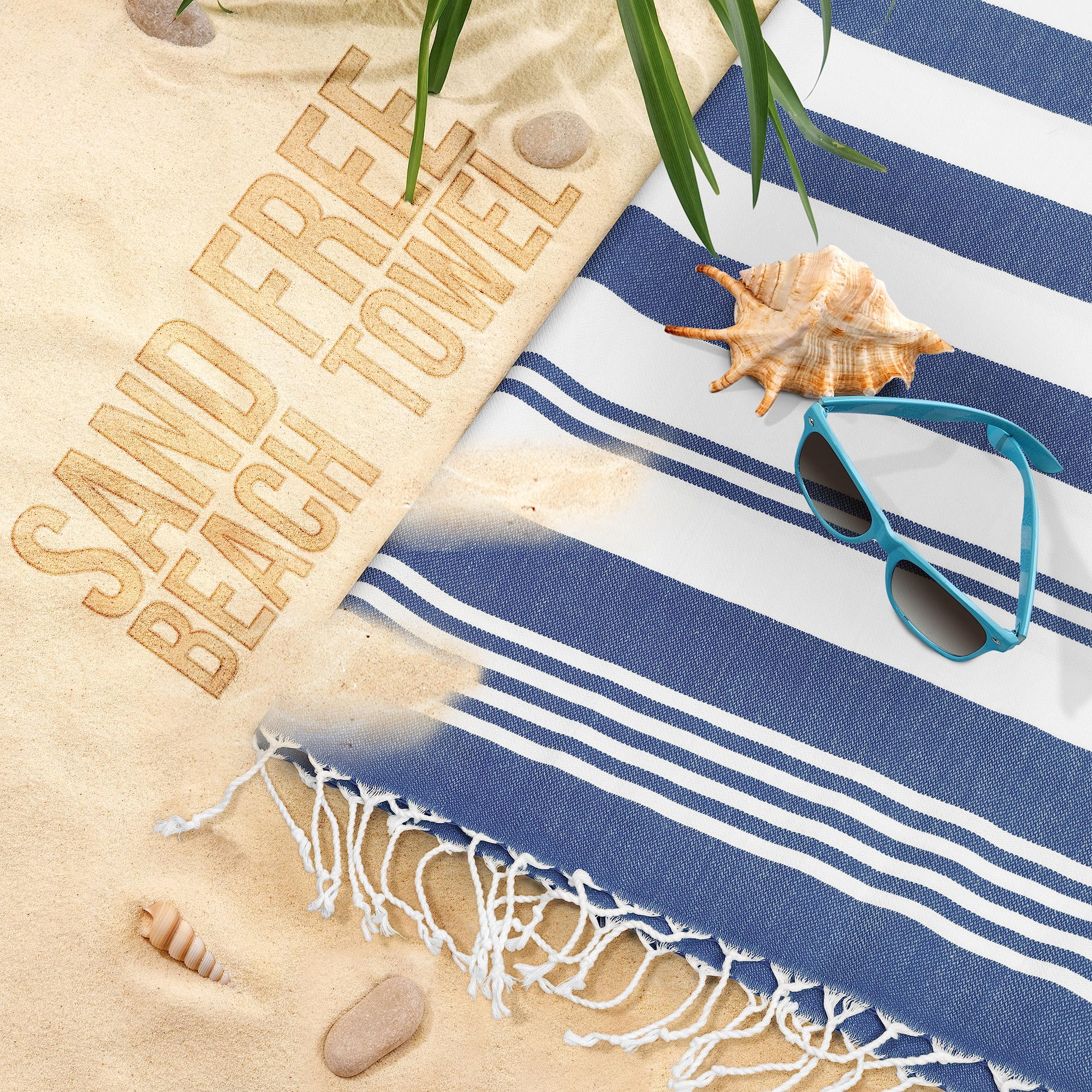 Utopia Towels - 4 Pack Turkish Beach Towel (40 X 72 Inches) - 100% Cotton Oversized Sand Free Quick-Dry Turkish Towel, Prewashed