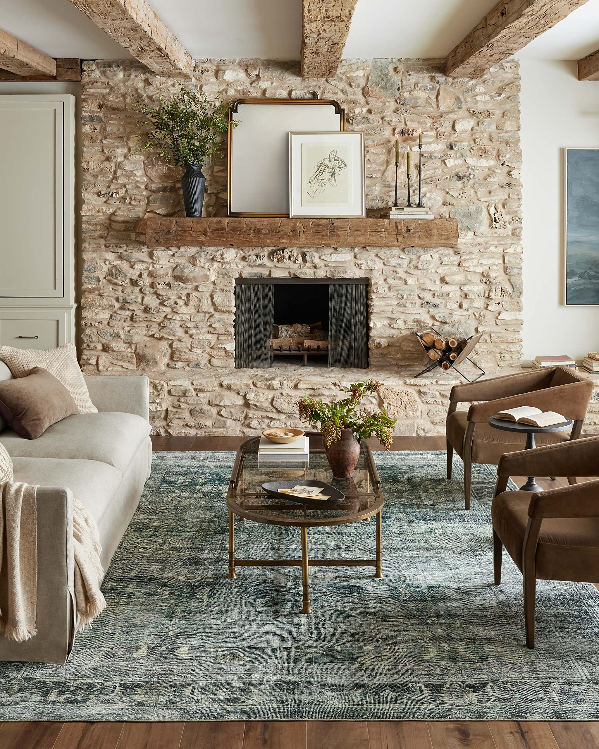 Loloi Magnolia Home by Joanna Gaines x Banks Blue/Lagoon 2-3 x 3-9 Accent Rug