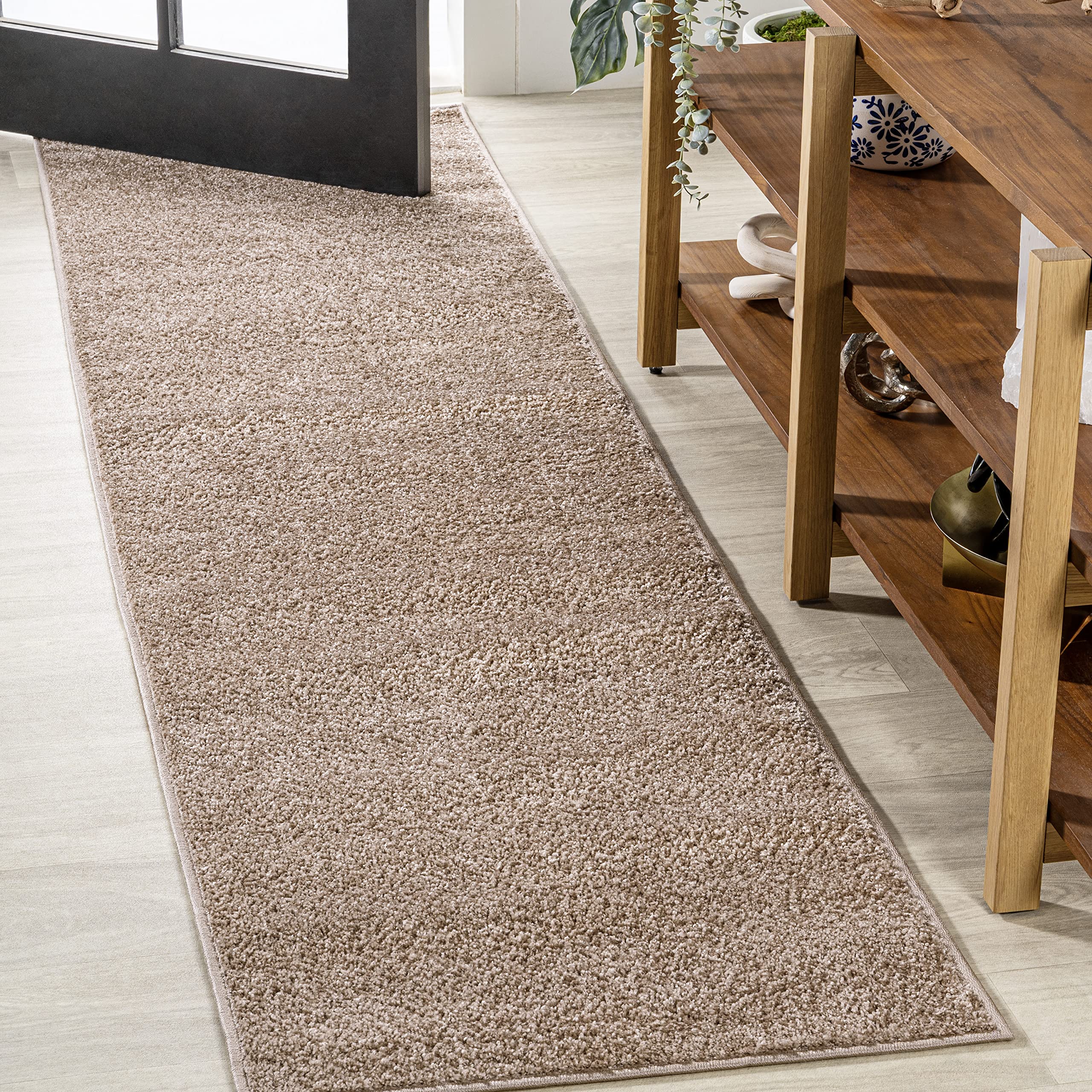 JONATHAN Y SEU100G-212 Haze Solid Low-Pile Indoor Runner Rug, Coastal, Bohemian, Minimalist, Classic, Casual for Bedroom,Kitchen