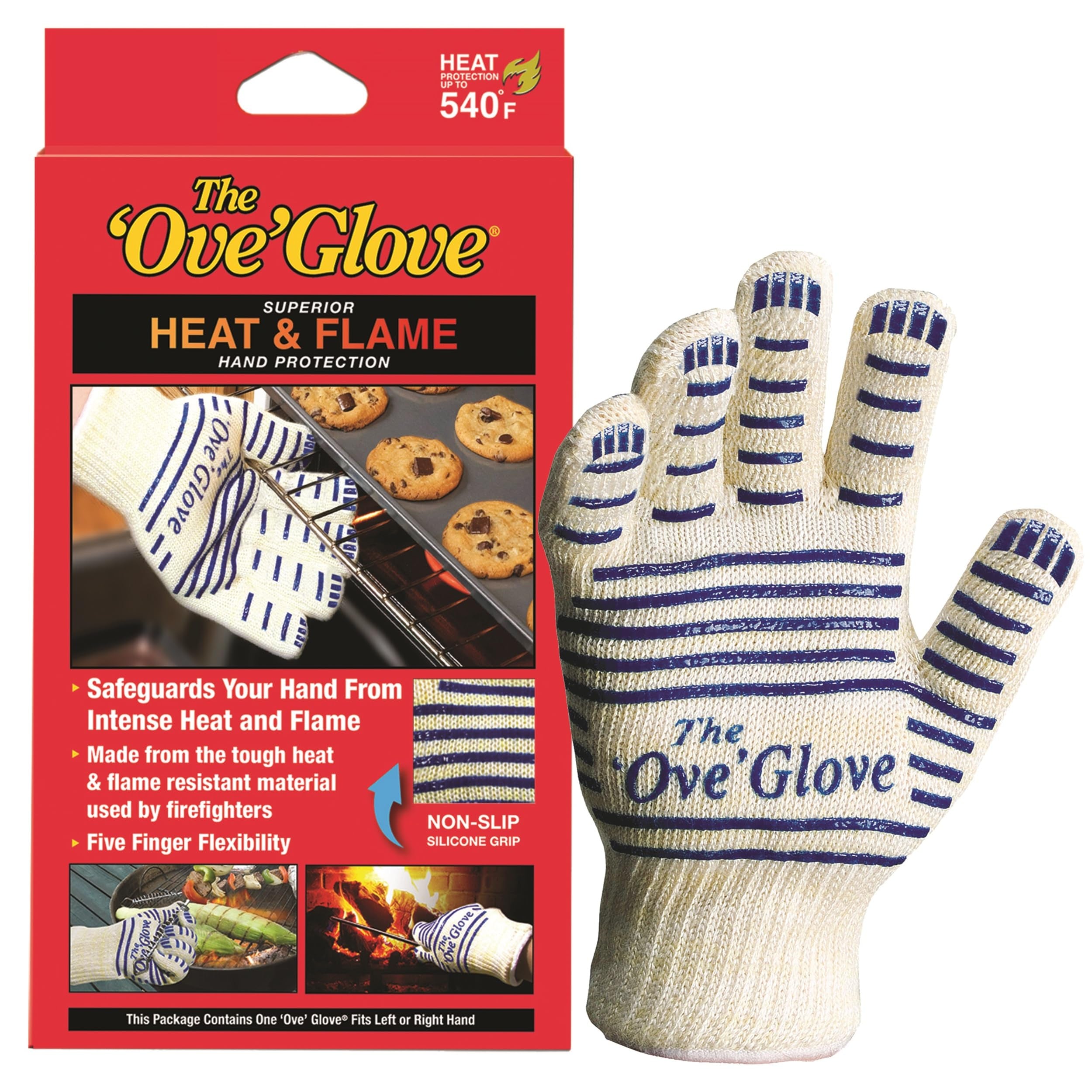 Ove Glove Hot Surface Handler Oven Mitt Glove, Perfect for Kitchen/Grilling, 540 Degree Resistance, As Seen On TV Household Gift