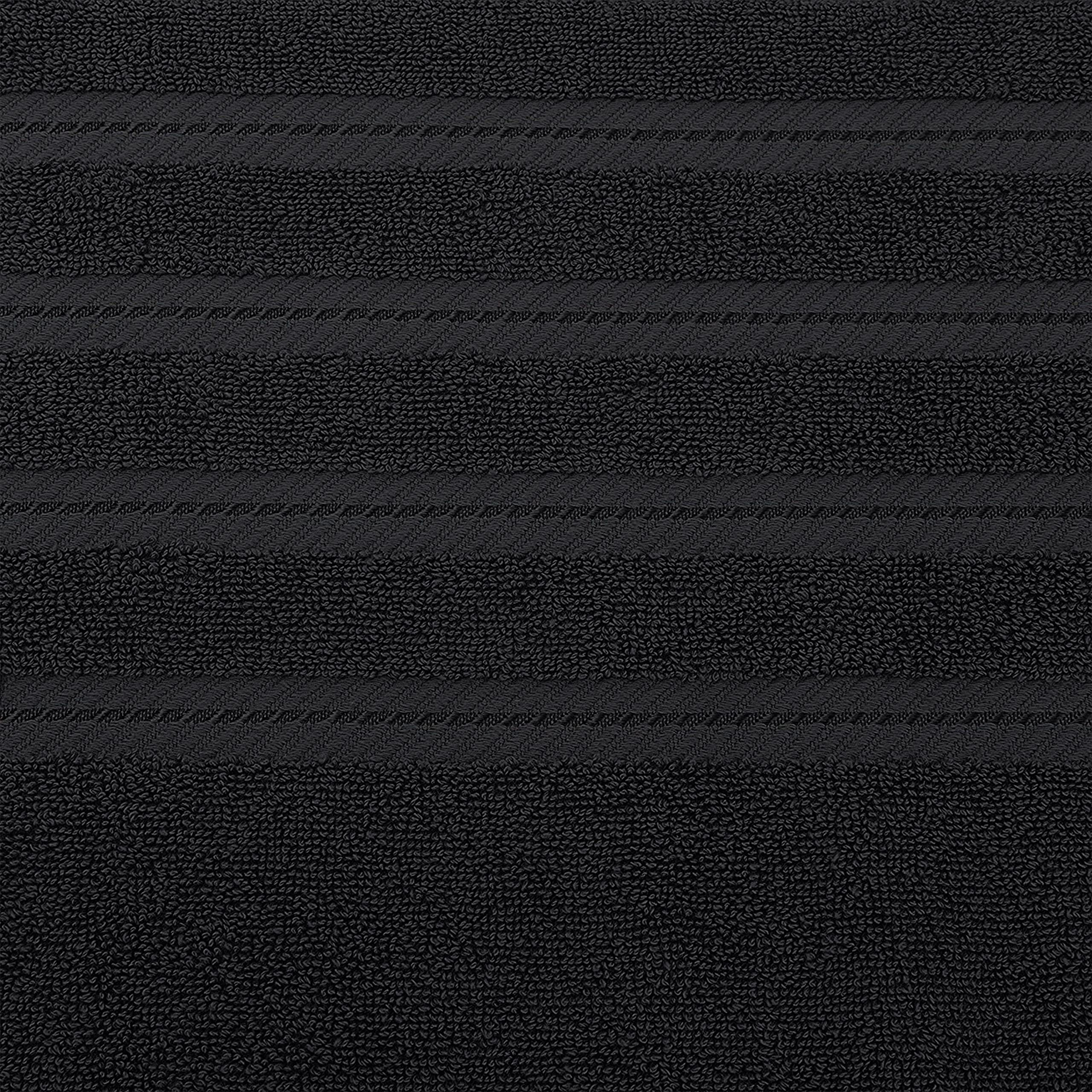 American Soft Linen 100% Turkish Carde Cotton 6 Piece Towel Set  560 GSM Towels for Bathroom  Super Soft 2 Bath Towels 2 Hand Towels 2 Washcloths  Coal Black