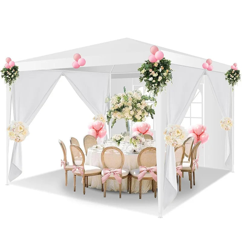 10x10/10X20/10x30FT Party Tent Outdoor Canopy Tent with Sidewalls Upgrade Removable, White Tents for Parties Waterproof