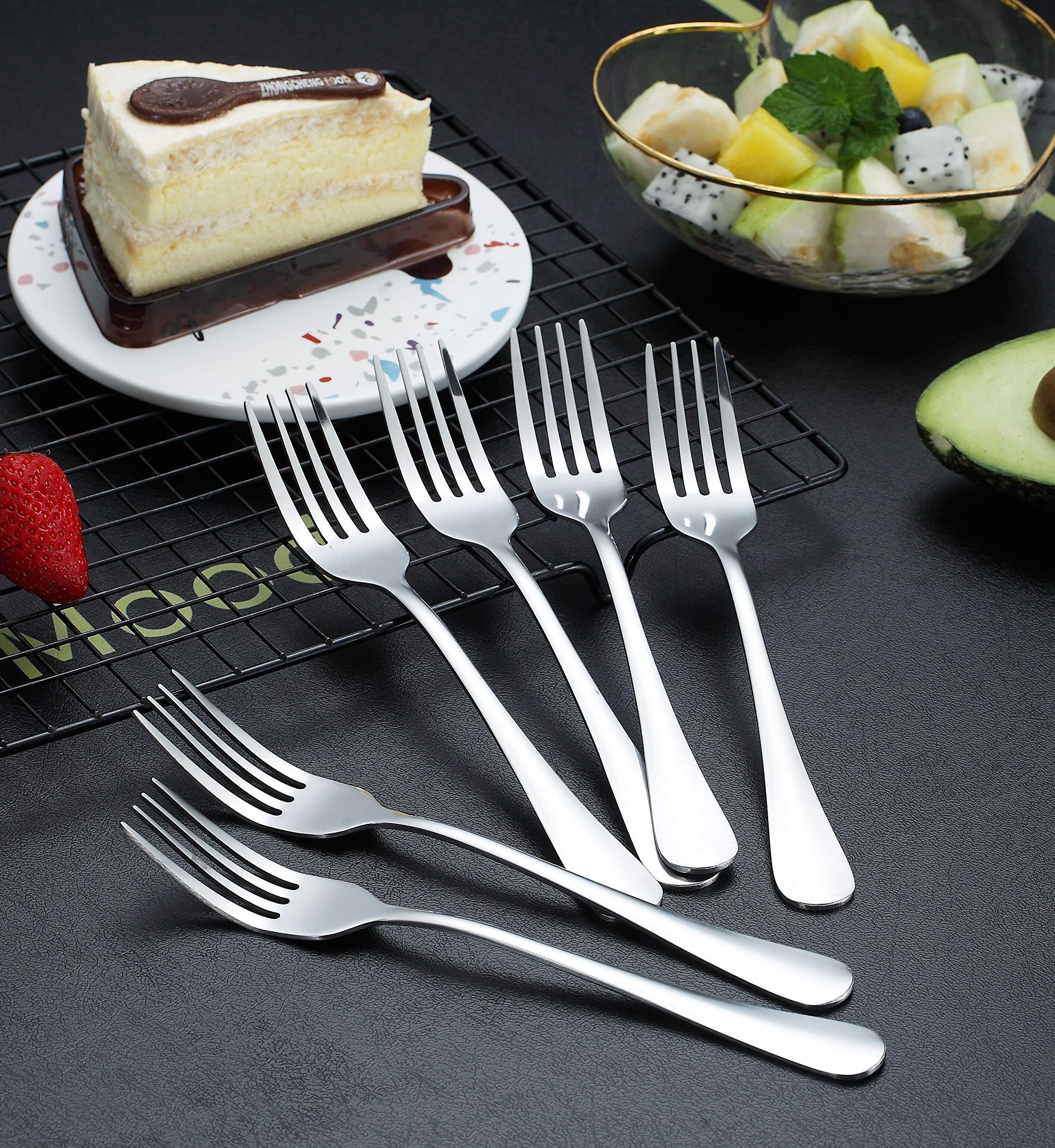 Kyraton Dinner Fork 6 Pieces  Stainless Steel 8.17 Inch Forks Silverware  Table Forks Set of 6