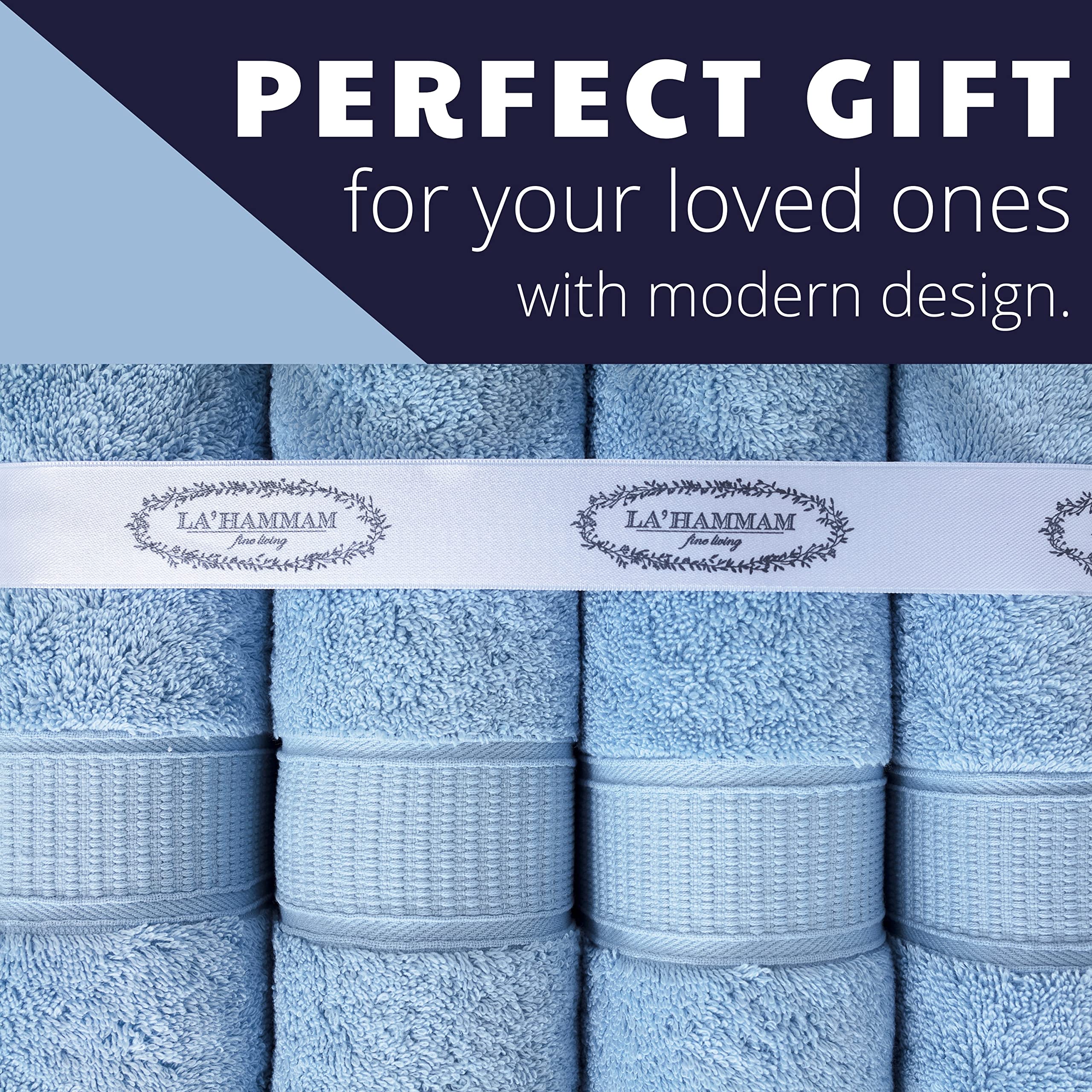 Personalized Towels, Hotel & Spa Quality, Super Soft, Highly Absorbent, Bathroom Sets, 100% Cotton Monogrammed Towels 6 Piece To