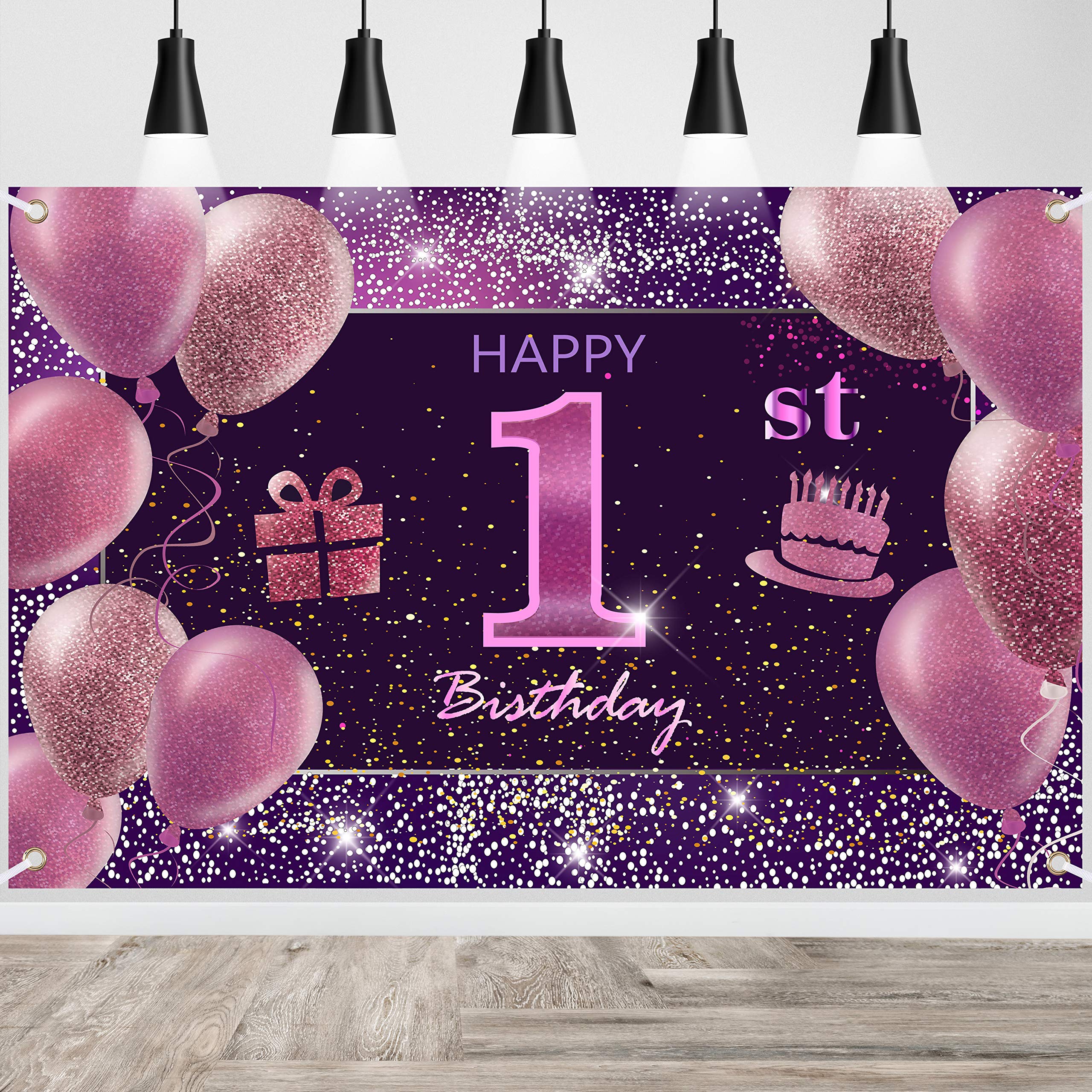 57Th Birthday Decorations For Girls Imisi Happy Birthday Banner Pink Decorations For A Party Birthday Backdrop For Women
