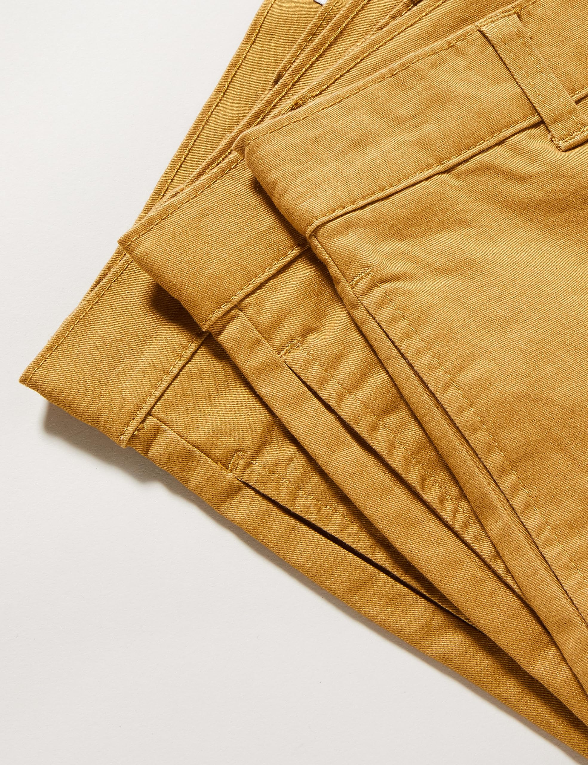 Amazon Essentials Boys Uniform Woven Flat-Front Shorts, Pack Of 3, Dark Khaki Brown, 14