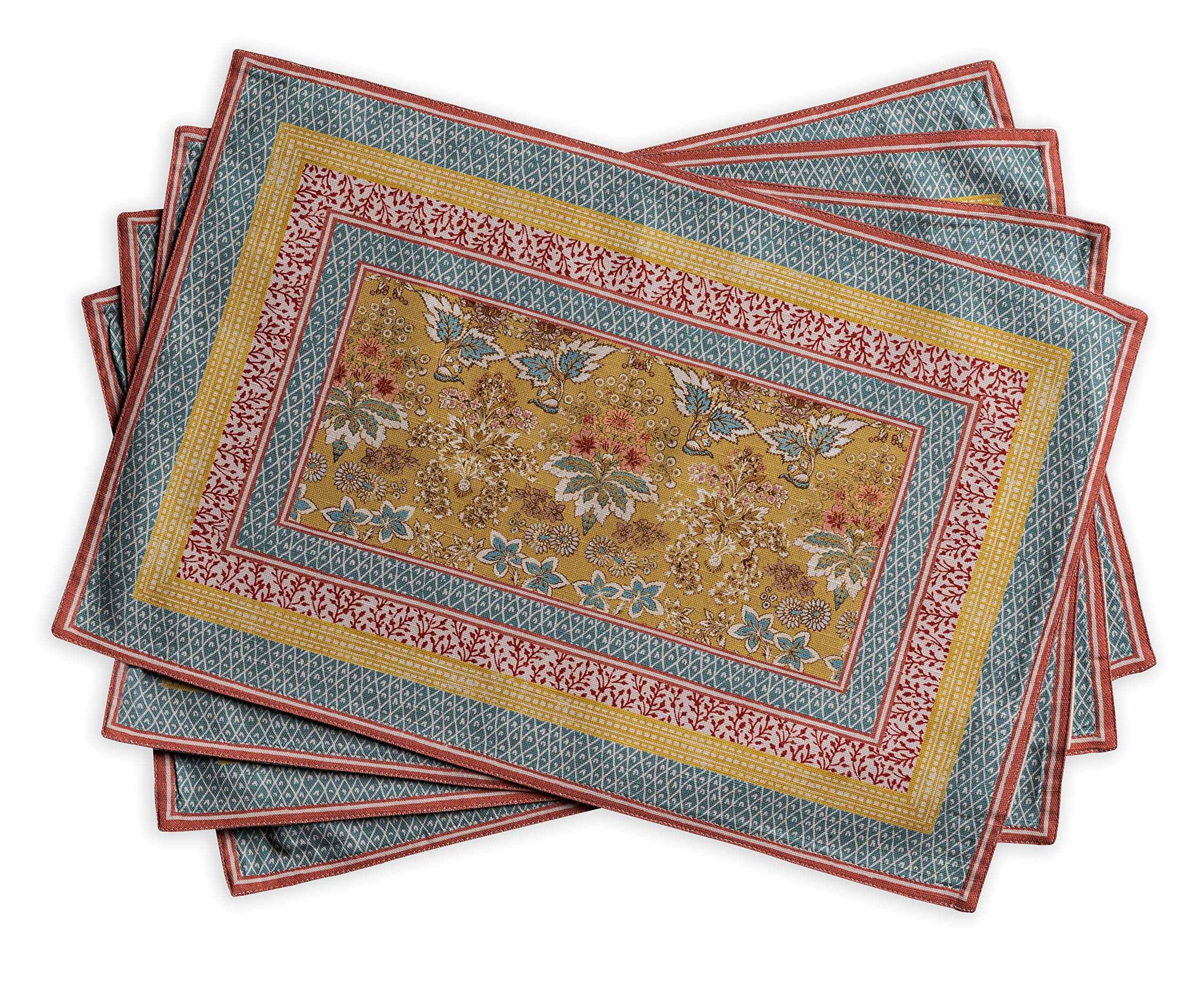 Maison D' Hermine Cloth Placemat 100% Cotton Decorative Washable Table Placemats, Dining, Home, Wedding, Banquet, Buffet, Marqui