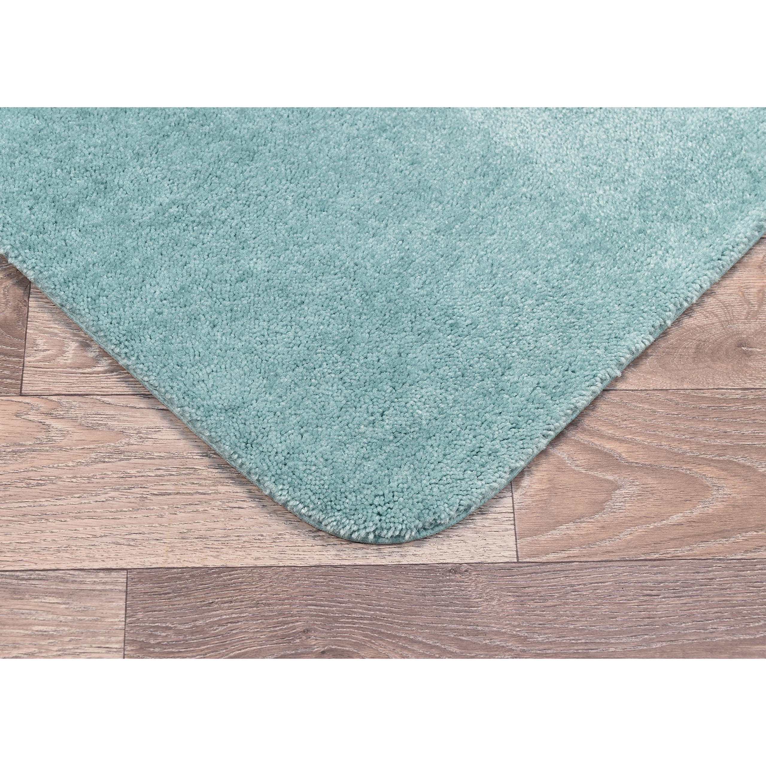 Garland Rug Traditional Nylon Washable Sea Foam 3 Bath Rugs (17 X 24, 21 X 34, 21 X 34) - Soft, Absorbent, And Styli